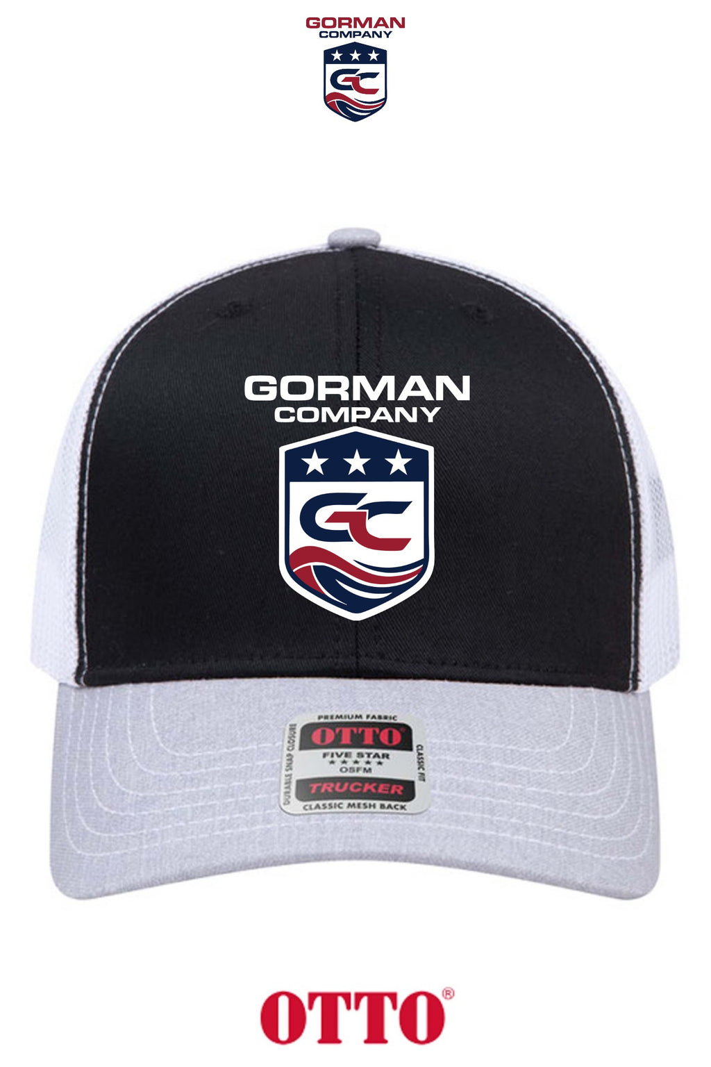 **BULK BUY SPECIAL** OTTO CAP® 6 Panel Mid Profile Mesh Back Trucker Hat - GORMAN CO - PANAMA CITY