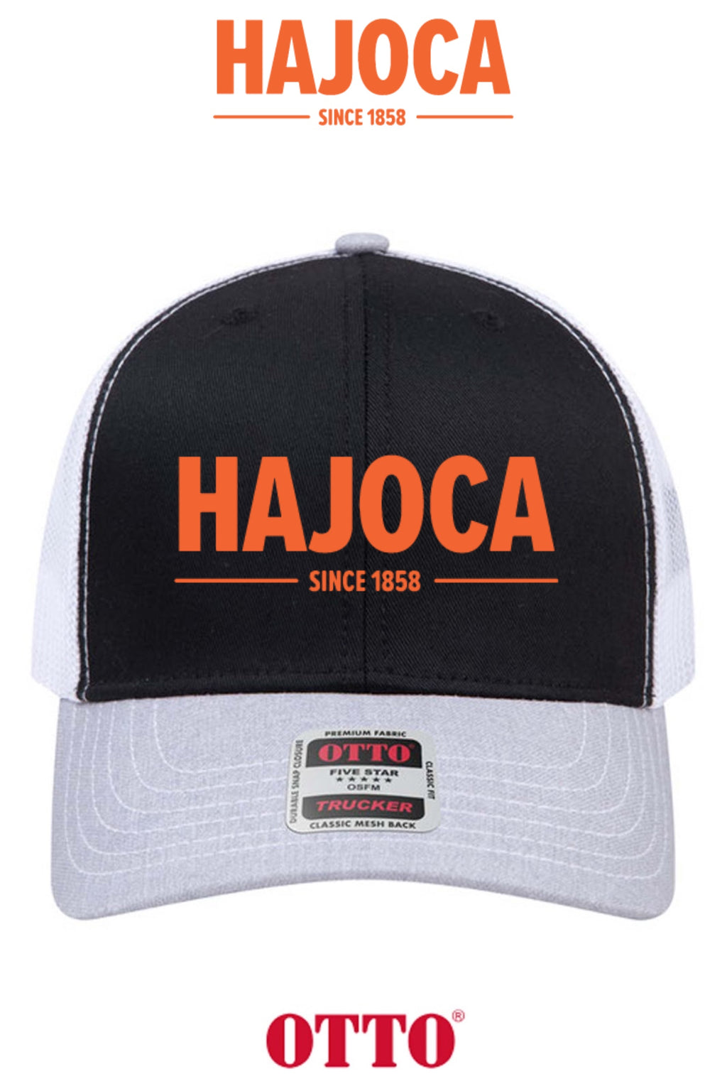 **BULK BUY SPECIAL** OTTO CAP® 6 Panel Mid Profile Mesh Back Trucker Hat - HAJOCA