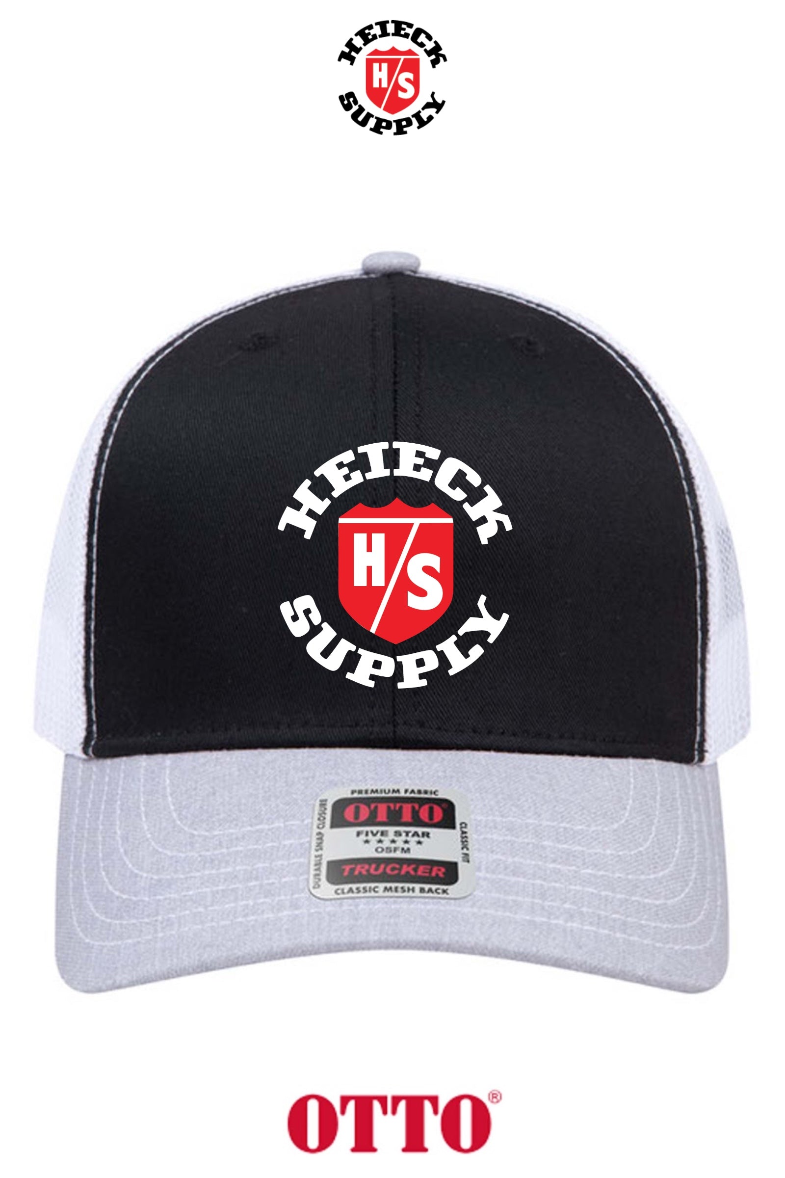 **BULK BUY SPECIAL** OTTO CAP® 6 Panel Mid Profile Mesh Back Trucker Hat - HEIECK SUPPLY