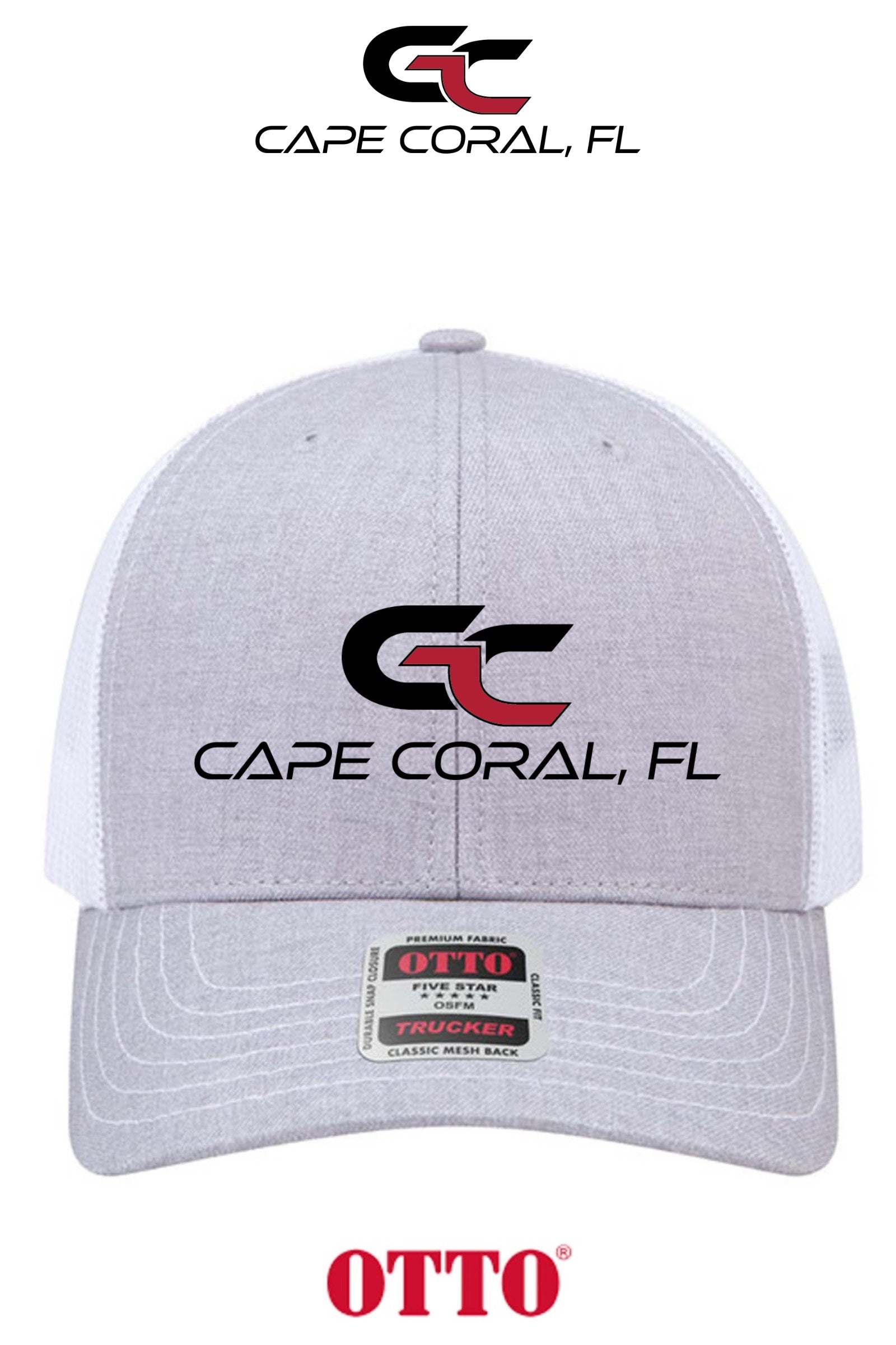 **BULK BUY SPECIAL** OTTO CAP® 6 Panel Mid Profile Mesh Back Trucker Hat - GORMAN CO - CAPE CORAL