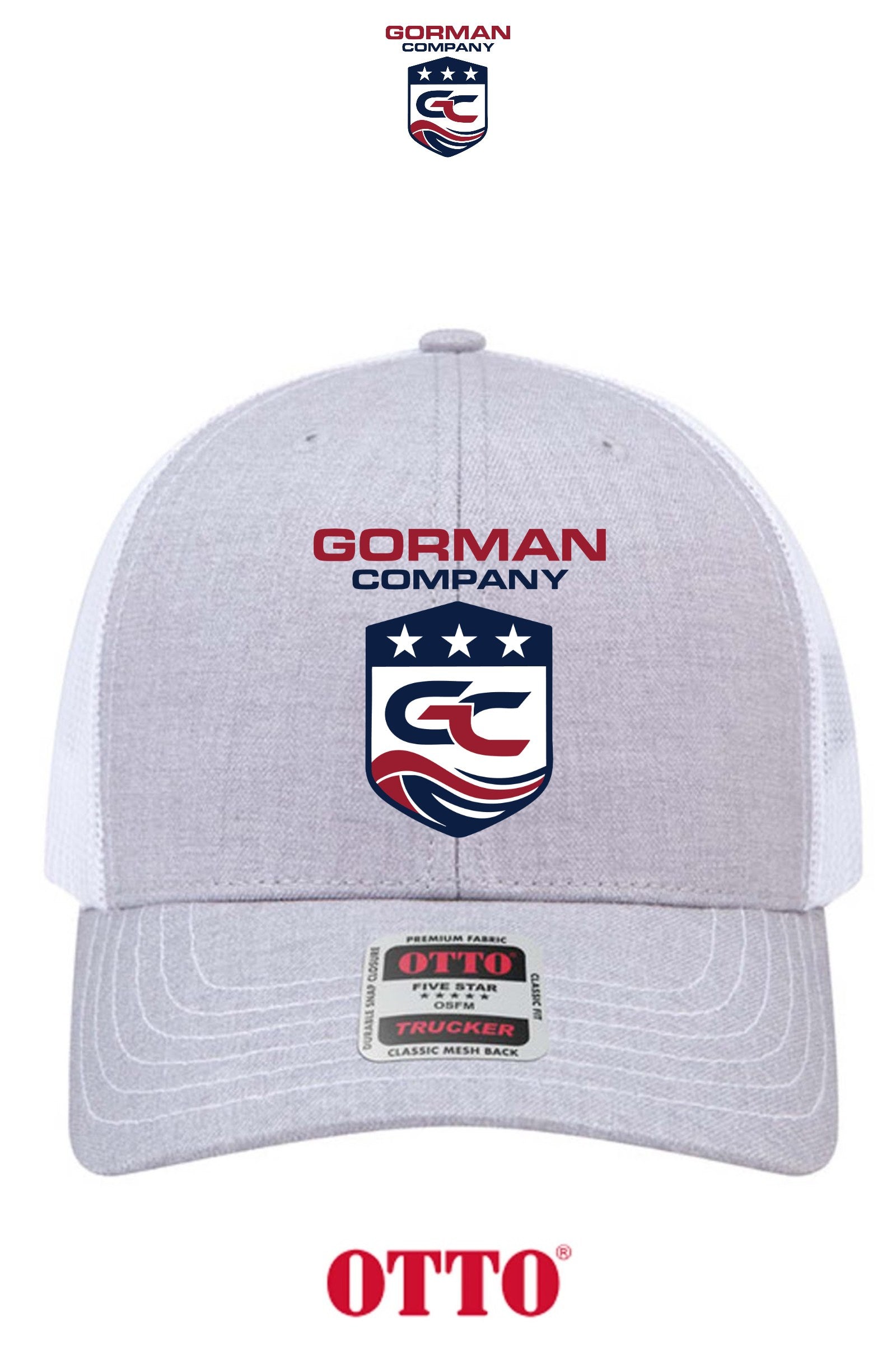 **BULK BUY SPECIAL** OTTO CAP® 6 Panel Mid Profile Mesh Back Trucker Hat - GORMAN CO - PANAMA CITY