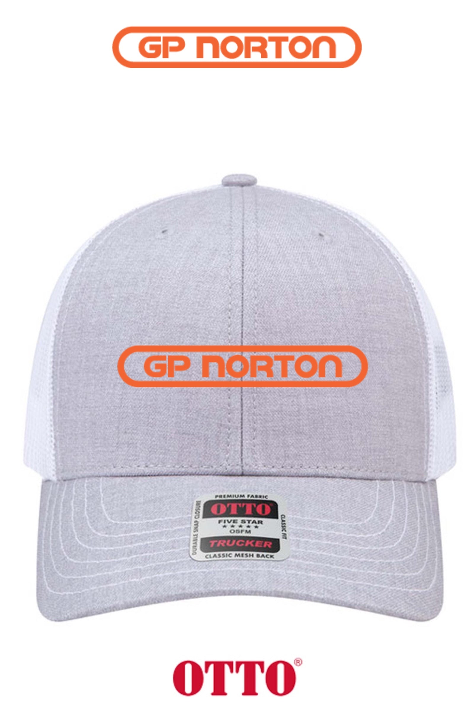 **BULK BUY SPECIAL** OTTO CAP® 6 Panel Mid Profile Mesh Back Trucker Hat - G P NORTON