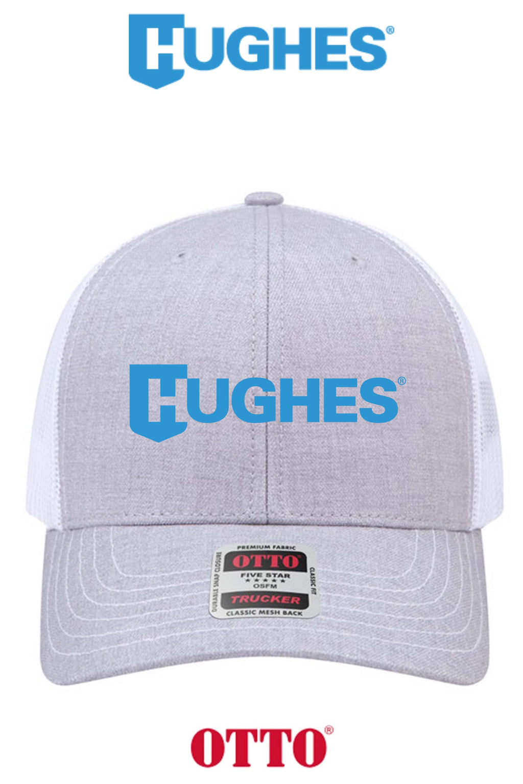 **BULK BUY SPECIAL** OTTO CAP® 6 Panel Mid Profile Mesh Back Trucker Hat - HUGHES SUPPLY