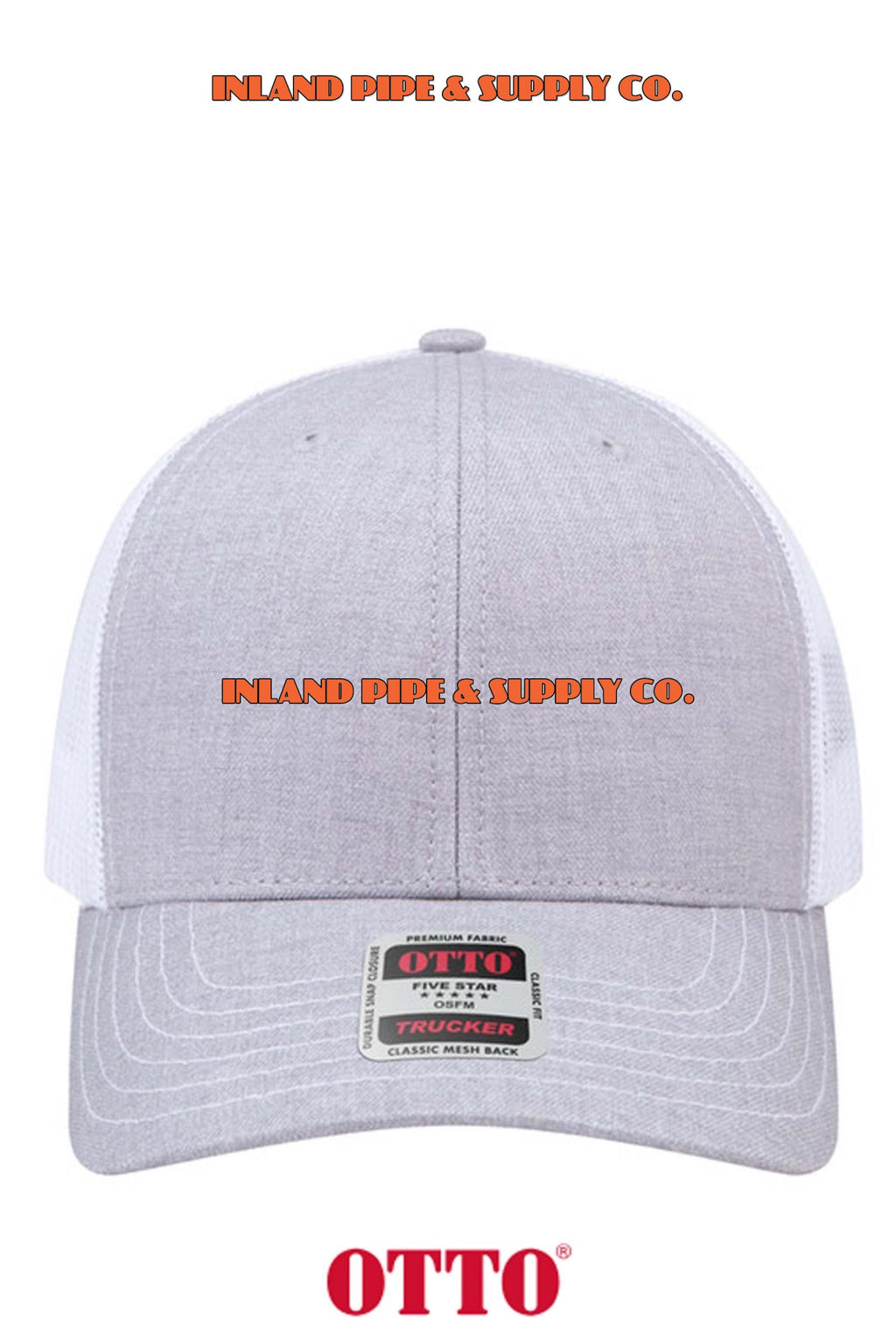 **BULK BUY SPECIAL** OTTO CAP® 6 Panel Mid Profile Mesh Back Trucker Hat - INLAND PIPE AND SUPPLY