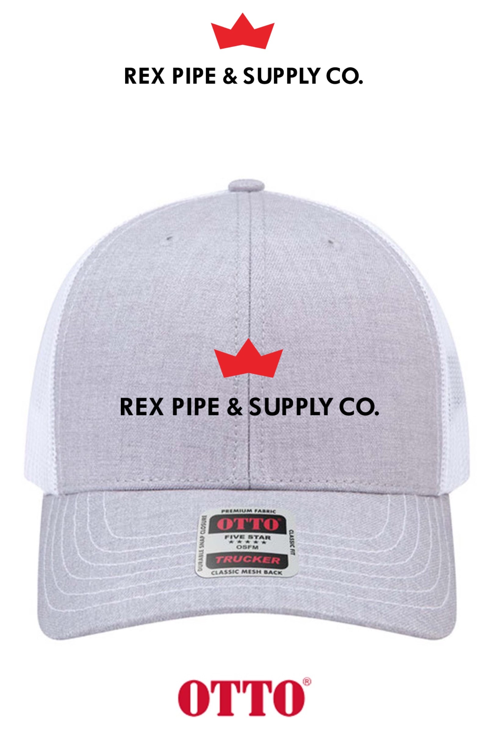 **BULK BUY SPECIAL** OTTO CAP® 6 Panel Mid Profile Mesh Back Trucker Hat - REX PIPE AND SUPPLY
