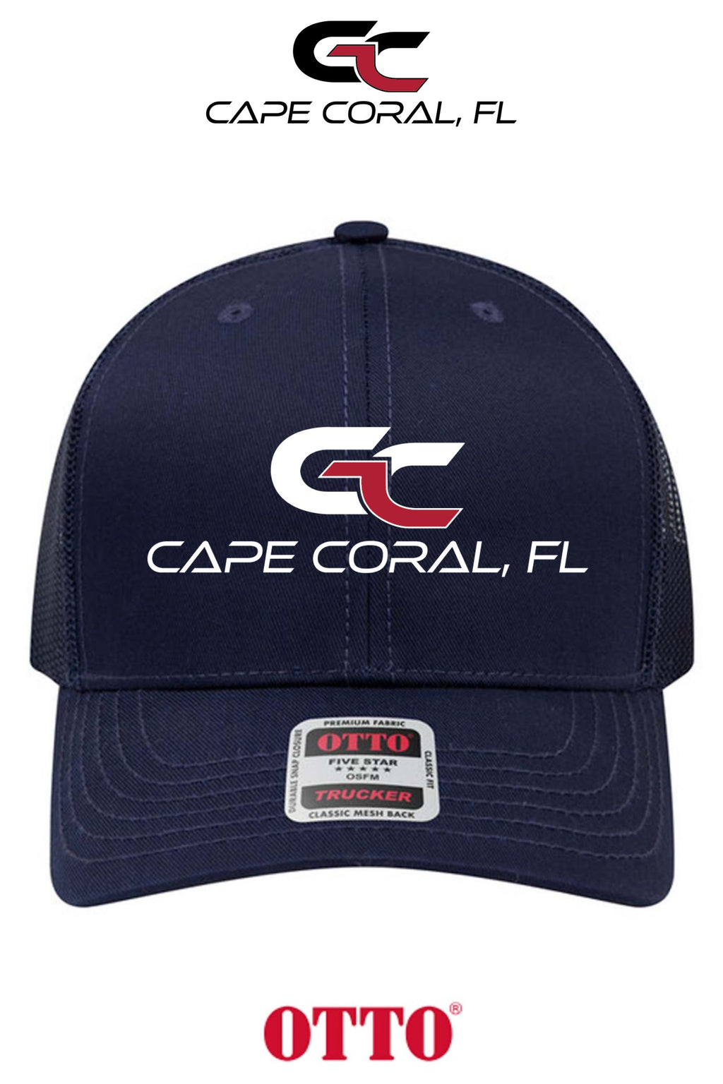 **BULK BUY SPECIAL** OTTO CAP® 6 Panel Mid Profile Mesh Back Trucker Hat - GORMAN CO - CAPE CORAL