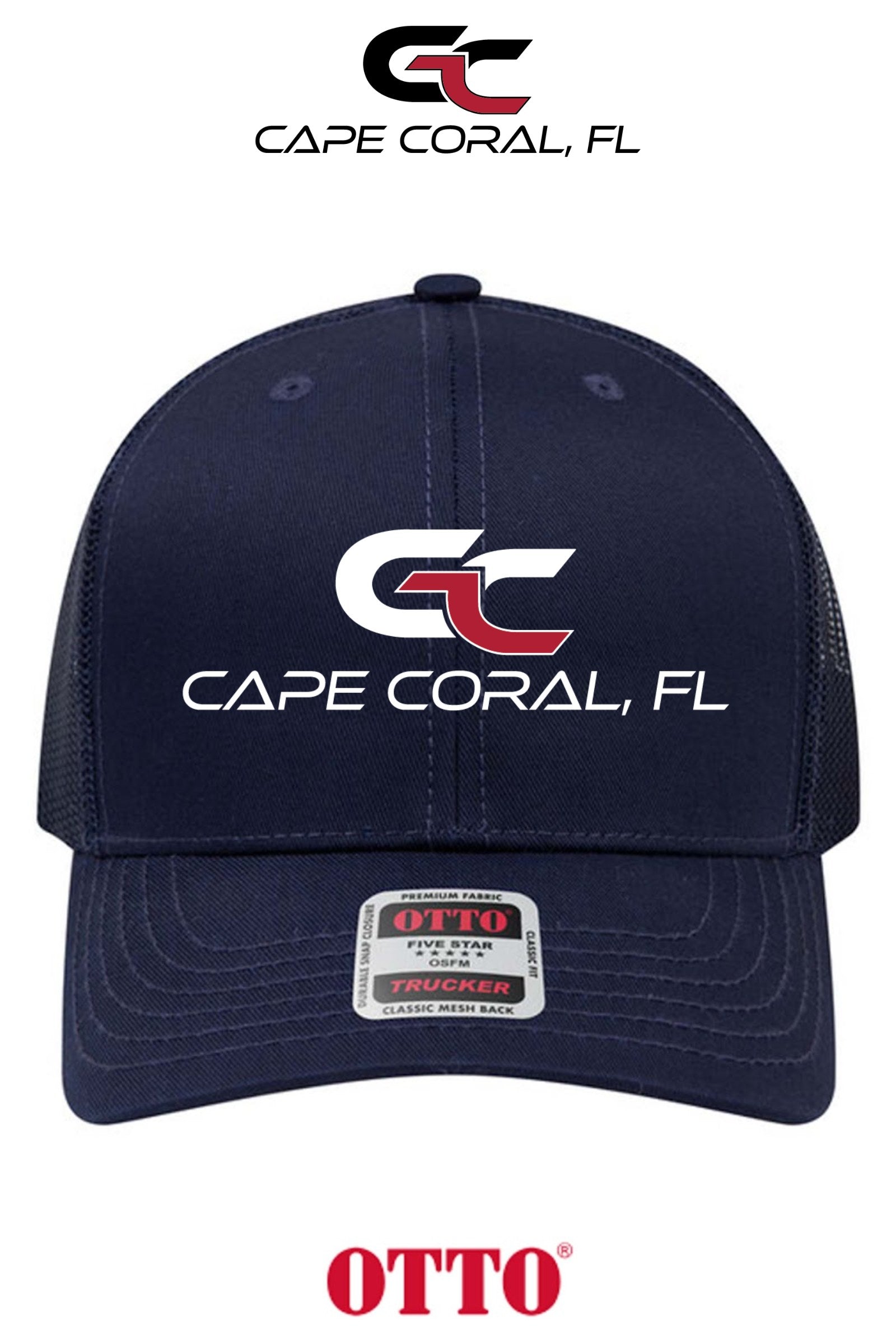 **BULK BUY SPECIAL** OTTO CAP® 6 Panel Mid Profile Mesh Back Trucker Hat - GORMAN CO - CAPE CORAL