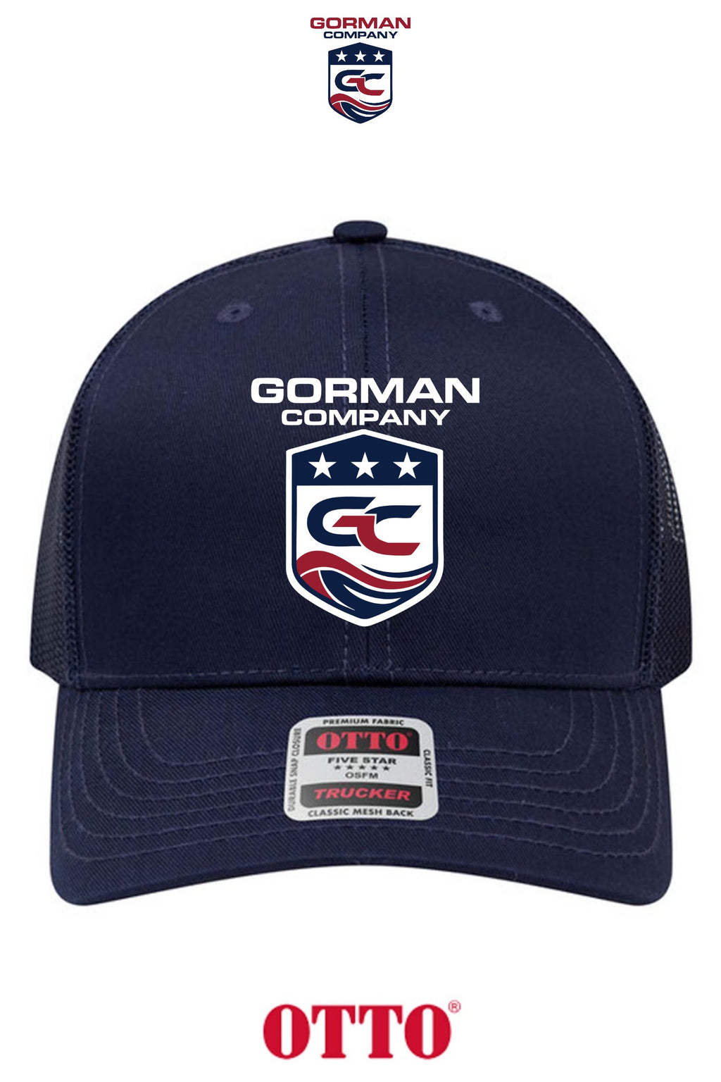 **BULK BUY SPECIAL** OTTO CAP® 6 Panel Mid Profile Mesh Back Trucker Hat - GORMAN CO - PANAMA CITY