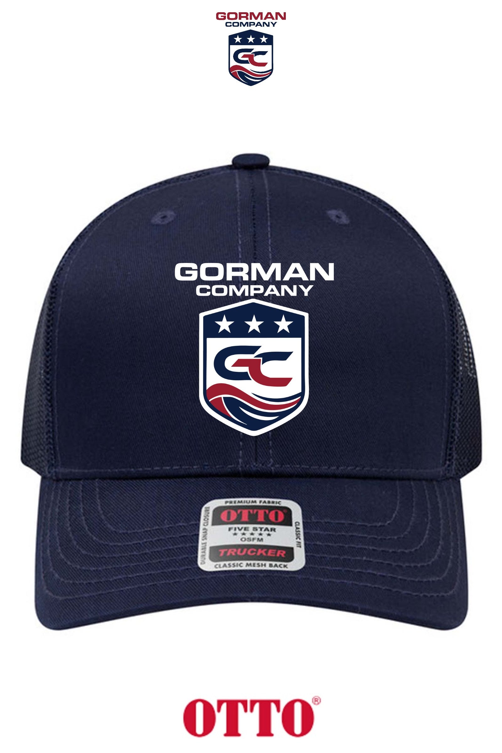 **BULK BUY SPECIAL** OTTO CAP® 6 Panel Mid Profile Mesh Back Trucker Hat - GORMAN CO - PANAMA CITY