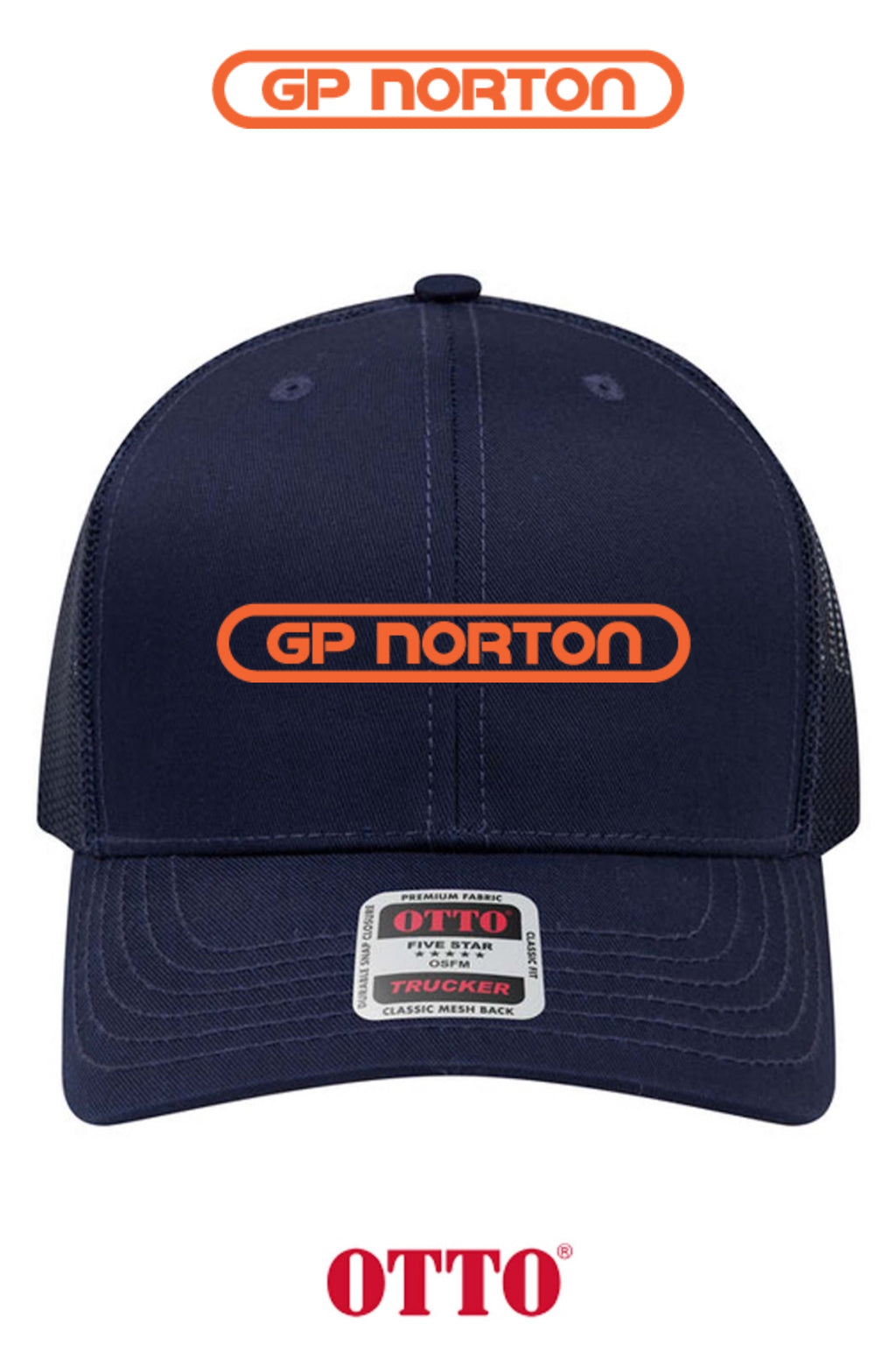 **BULK BUY SPECIAL** OTTO CAP® 6 Panel Mid Profile Mesh Back Trucker Hat - G P NORTON