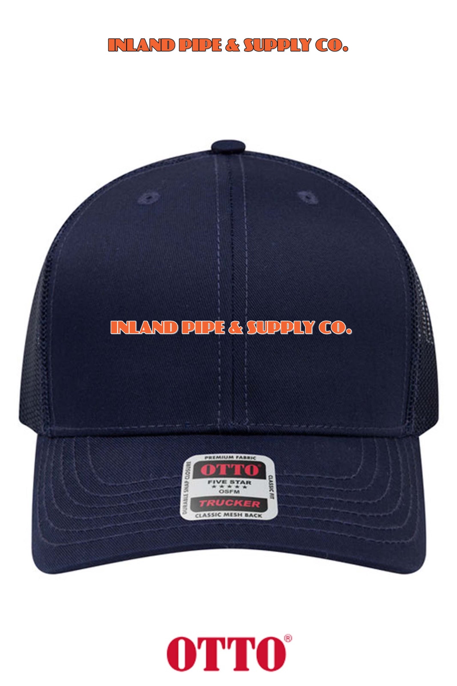 **BULK BUY SPECIAL** OTTO CAP® 6 Panel Mid Profile Mesh Back Trucker Hat - INLAND PIPE AND SUPPLY