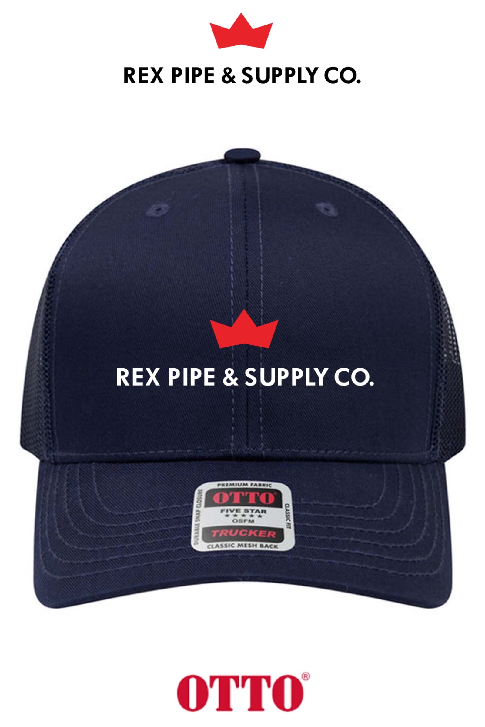 **BULK BUY SPECIAL** OTTO CAP® 6 Panel Mid Profile Mesh Back Trucker Hat - REX PIPE AND SUPPLY
