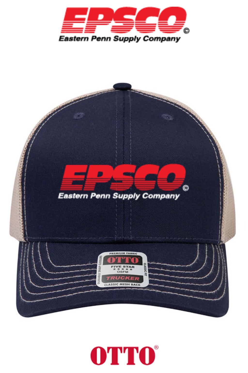 **BULK BUY SPECIAL** OTTO CAP® 6 Panel Mid Profile Mesh Back Trucker Hat - EPSCO