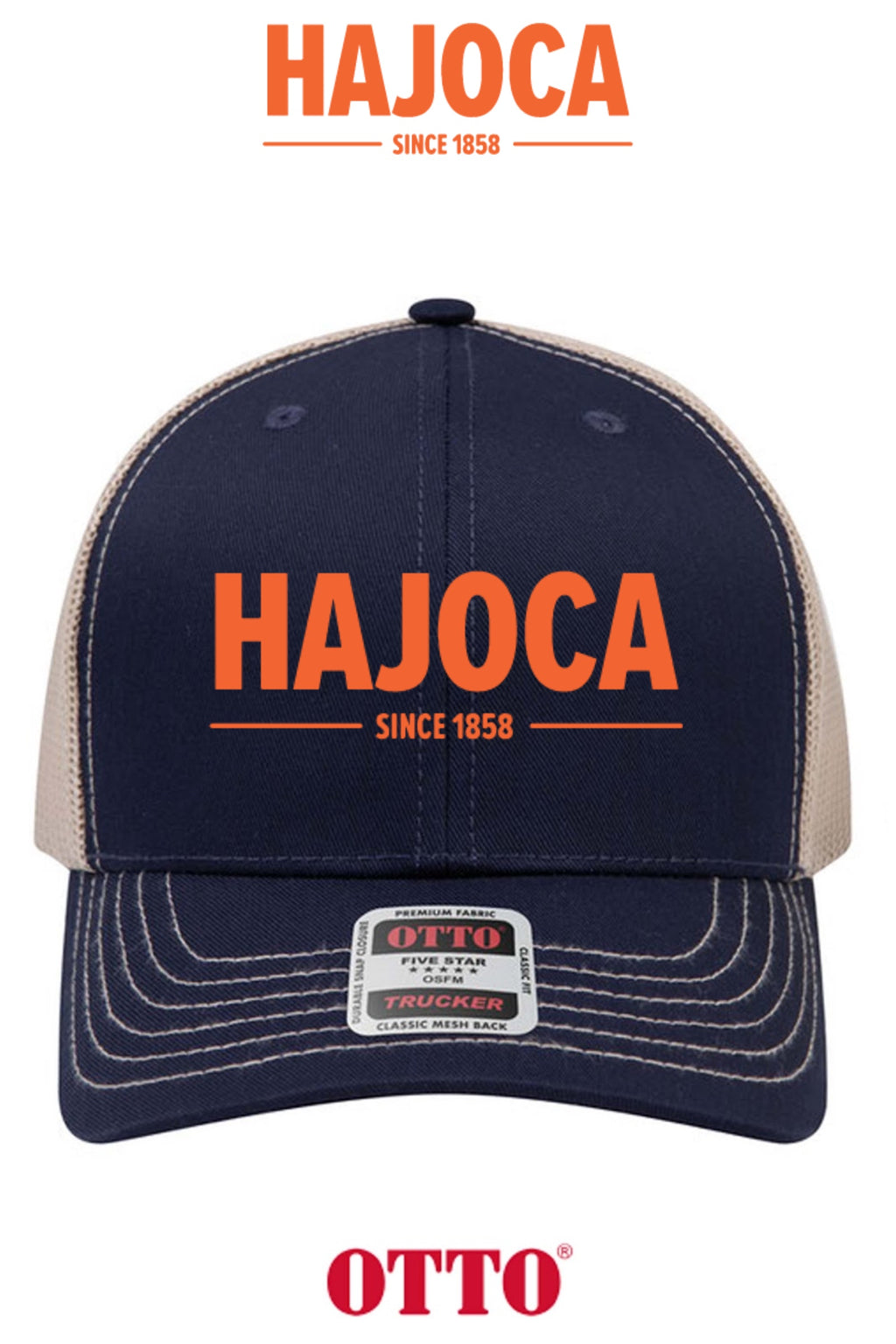 **BULK BUY SPECIAL** OTTO CAP® 6 Panel Mid Profile Mesh Back Trucker Hat - HAJOCA