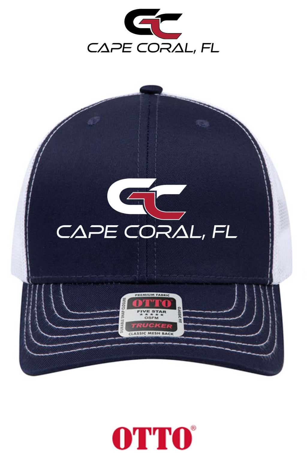 **BULK BUY SPECIAL** OTTO CAP® 6 Panel Mid Profile Mesh Back Trucker Hat - GORMAN CO - CAPE CORAL