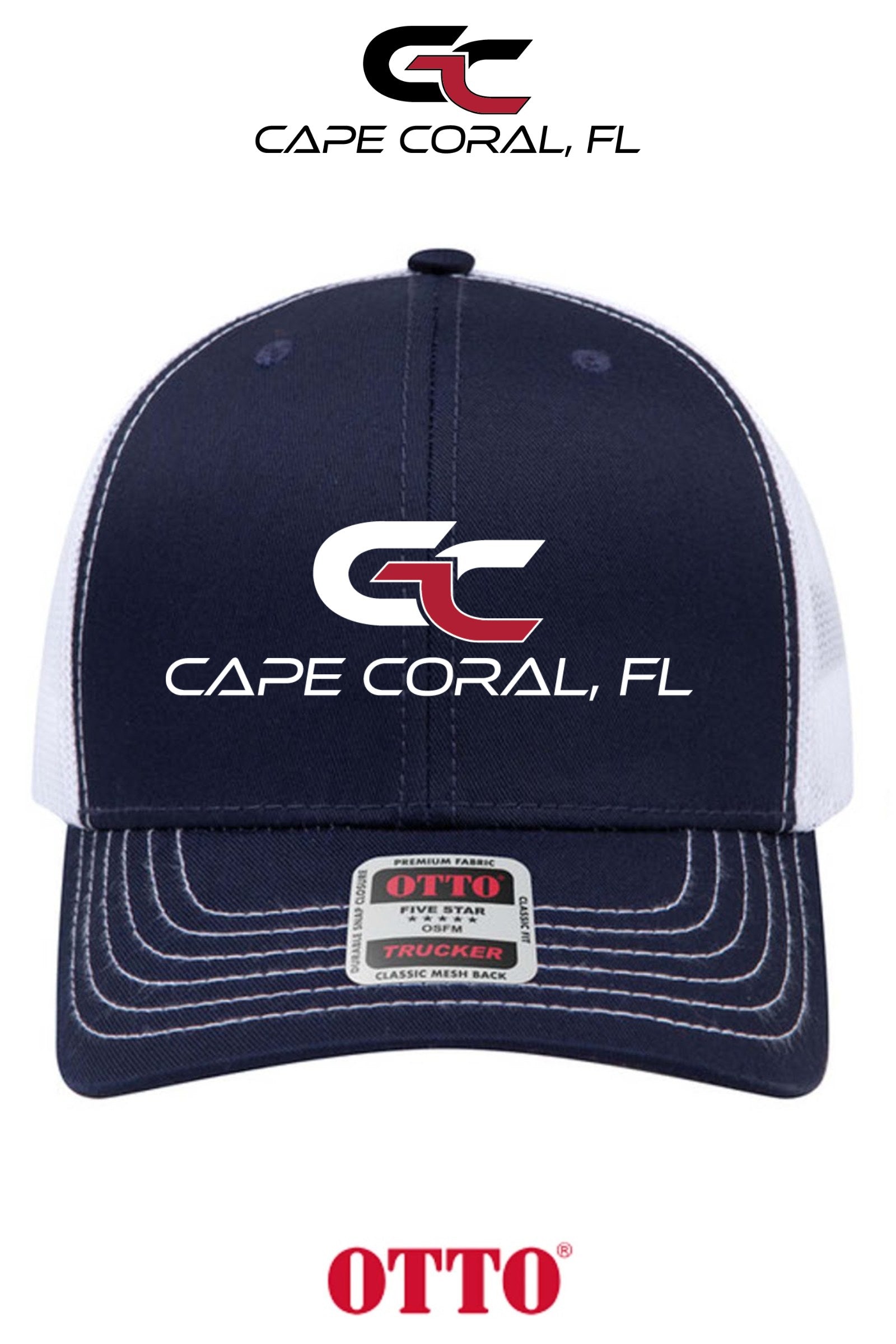 **BULK BUY SPECIAL** OTTO CAP® 6 Panel Mid Profile Mesh Back Trucker Hat - GORMAN CO - CAPE CORAL