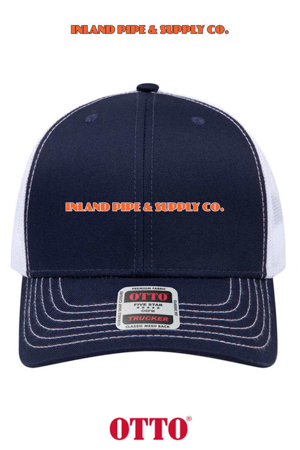 **BULK BUY SPECIAL** OTTO CAP® 6 Panel Mid Profile Mesh Back Trucker Hat - INLAND PIPE AND SUPPLY