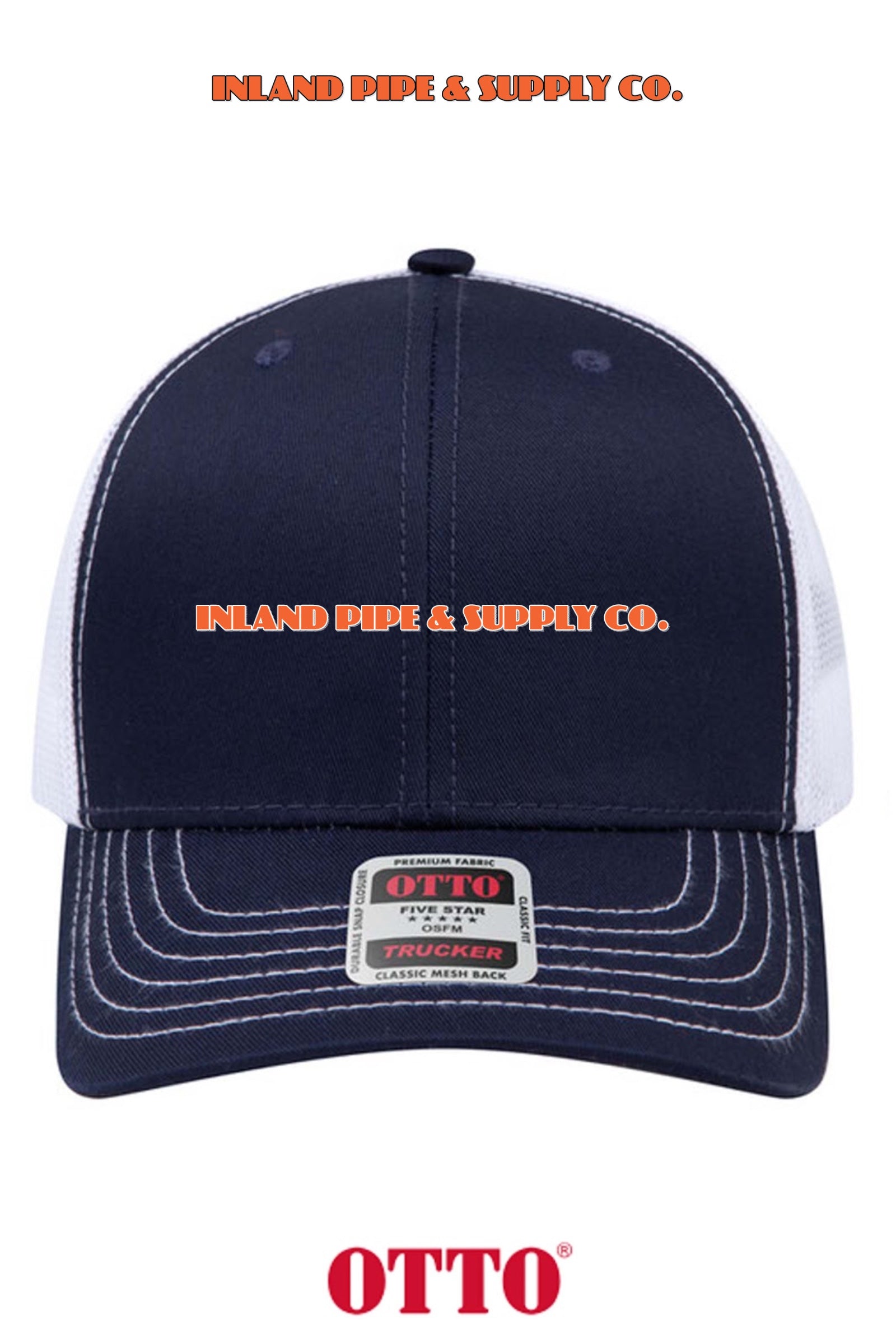 **BULK BUY SPECIAL** OTTO CAP® 6 Panel Mid Profile Mesh Back Trucker Hat - INLAND PIPE AND SUPPLY