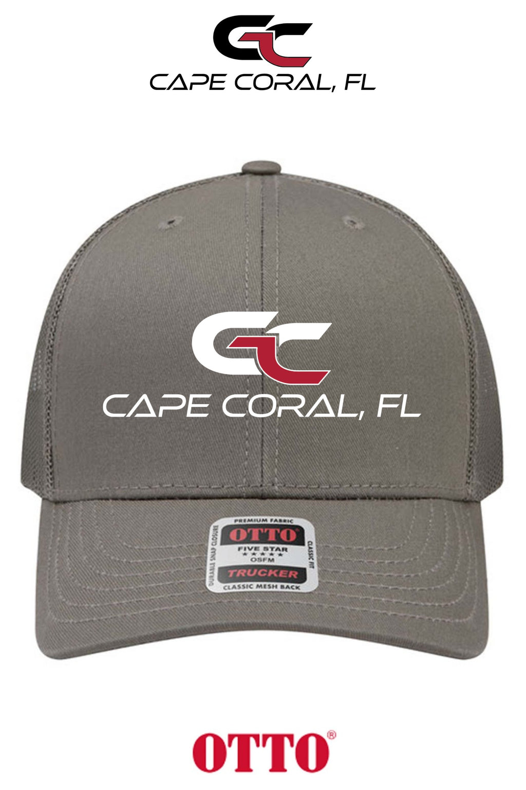 **BULK BUY SPECIAL** OTTO CAP® 6 Panel Mid Profile Mesh Back Trucker Hat - GORMAN CO - CAPE CORAL
