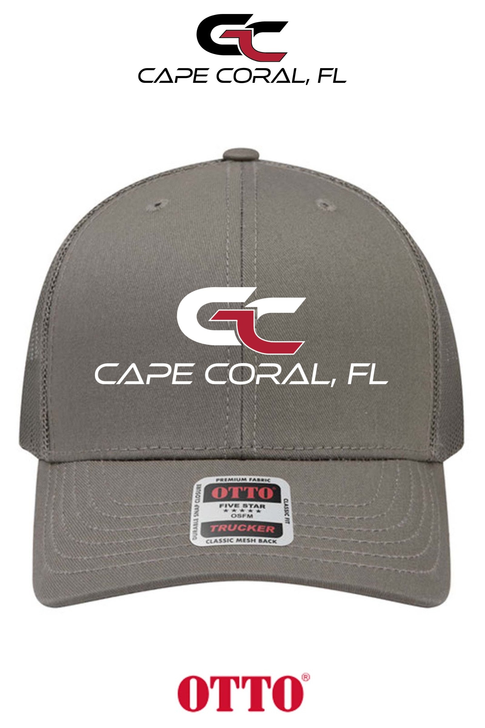 **BULK BUY SPECIAL** OTTO CAP® 6 Panel Mid Profile Mesh Back Trucker Hat - GORMAN CO - CAPE CORAL