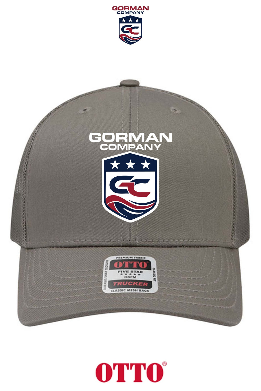 **BULK BUY SPECIAL** OTTO CAP® 6 Panel Mid Profile Mesh Back Trucker Hat - GORMAN CO - PANAMA CITY