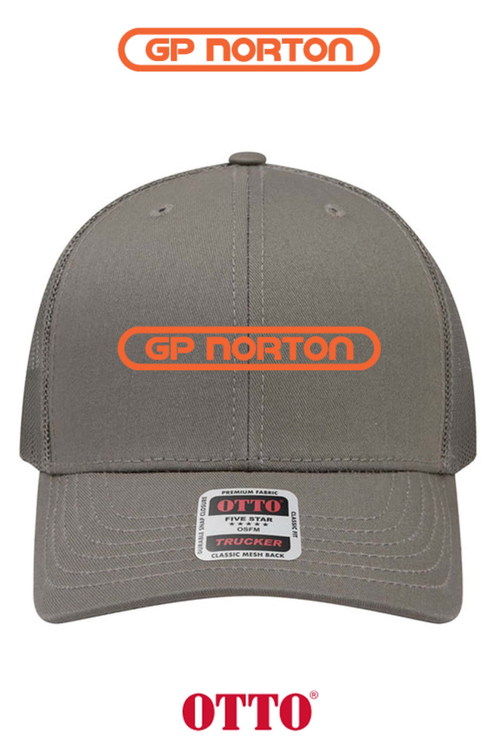 **BULK BUY SPECIAL** OTTO CAP® 6 Panel Mid Profile Mesh Back Trucker Hat - G P NORTON