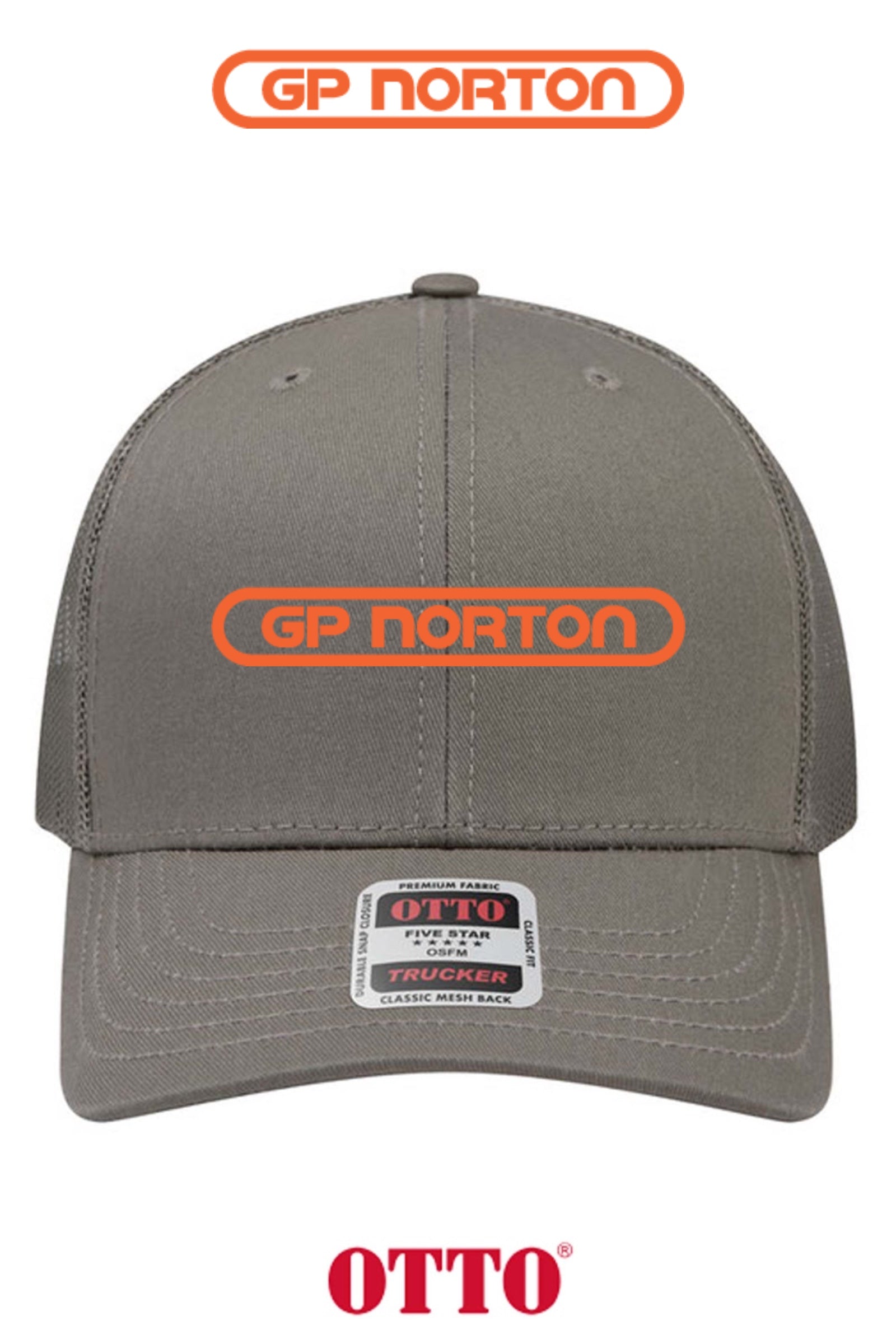 **BULK BUY SPECIAL** OTTO CAP® 6 Panel Mid Profile Mesh Back Trucker Hat - G P NORTON