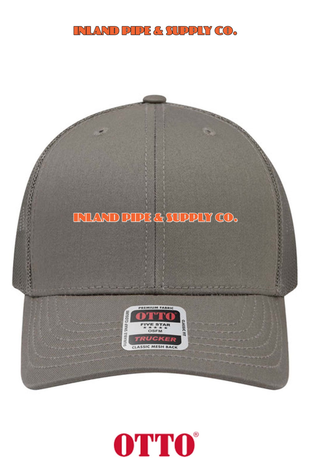 **BULK BUY SPECIAL** OTTO CAP® 6 Panel Mid Profile Mesh Back Trucker Hat - INLAND PIPE AND SUPPLY