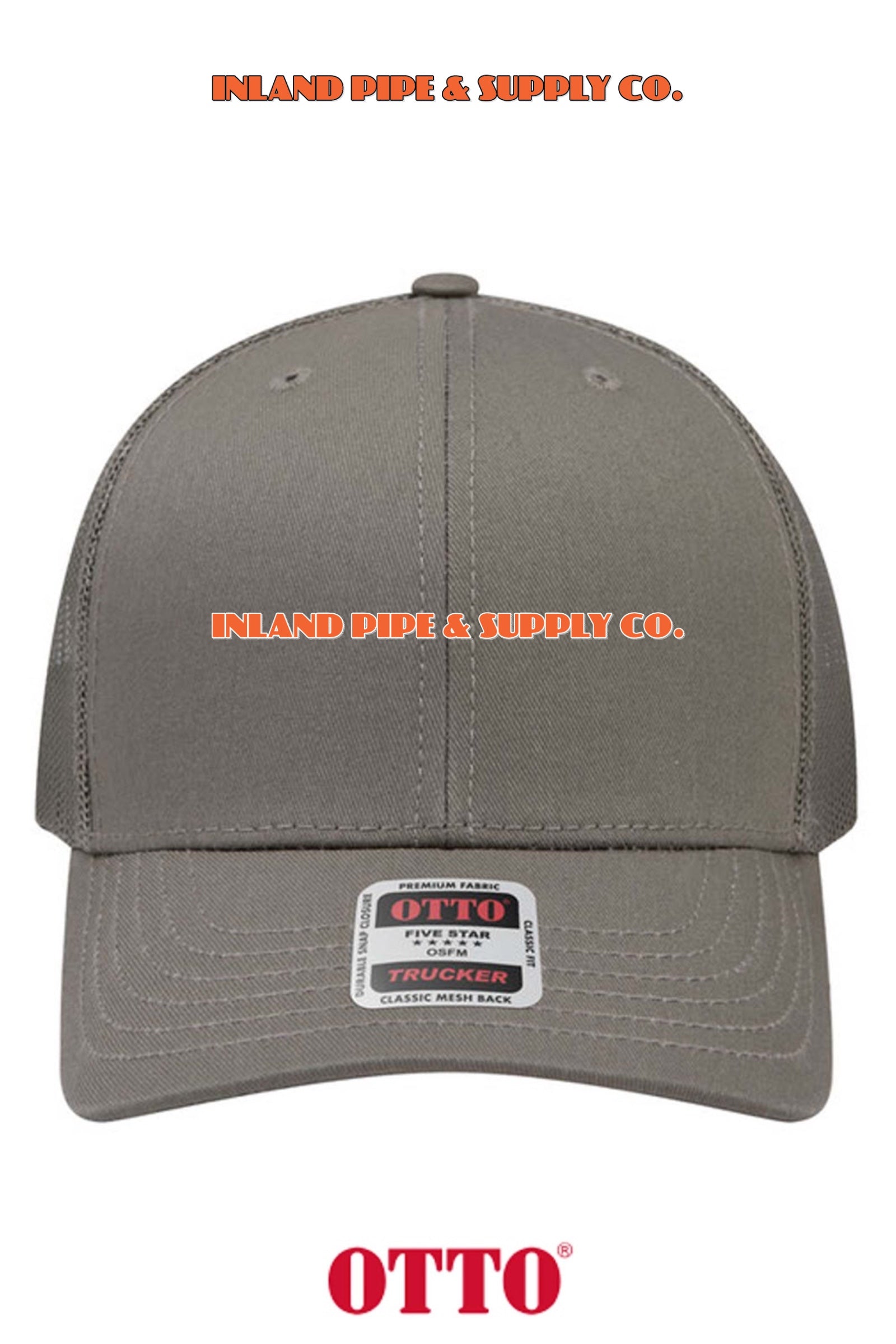 **BULK BUY SPECIAL** OTTO CAP® 6 Panel Mid Profile Mesh Back Trucker Hat - INLAND PIPE AND SUPPLY
