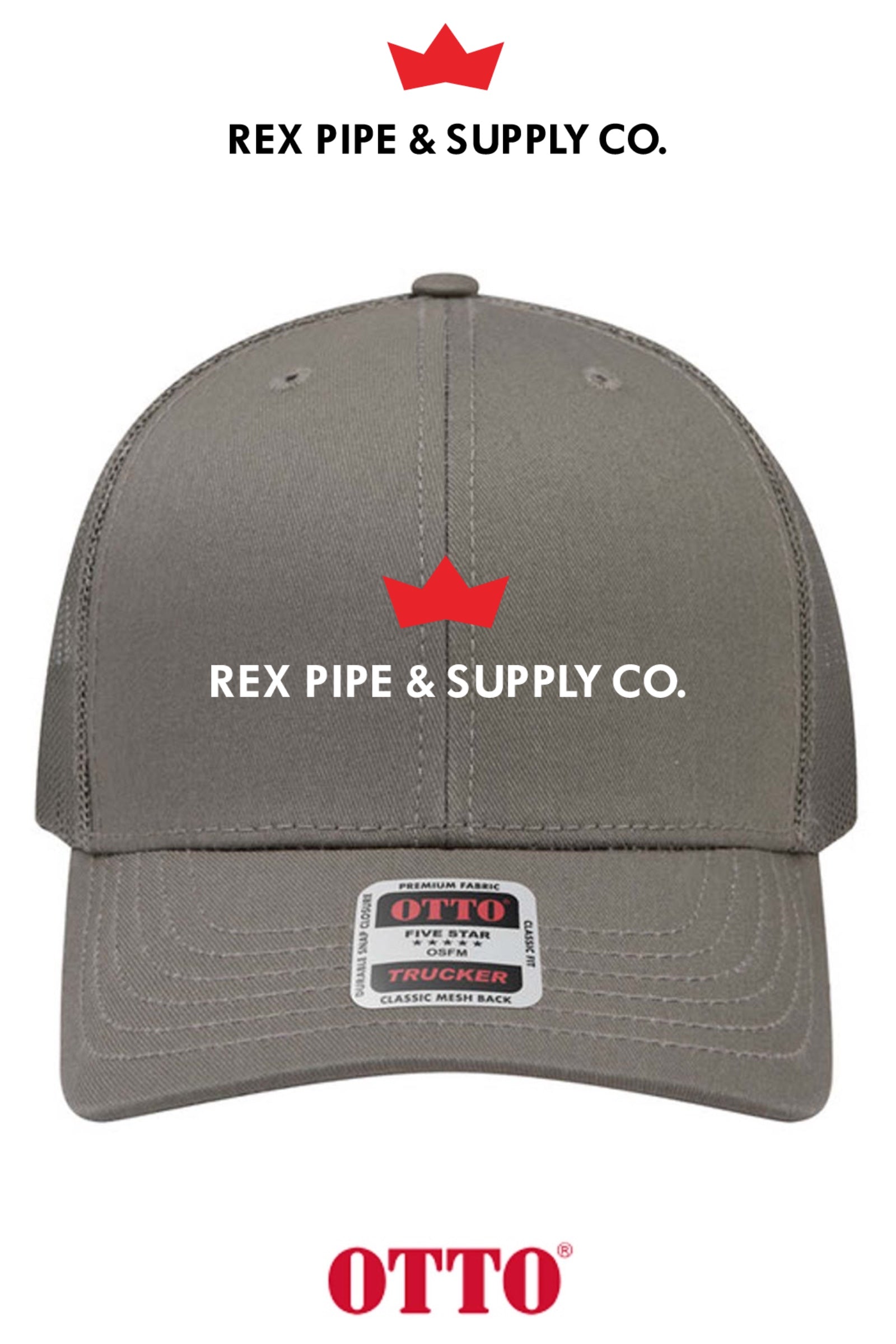 **BULK BUY SPECIAL** OTTO CAP® 6 Panel Mid Profile Mesh Back Trucker Hat - REX PIPE AND SUPPLY