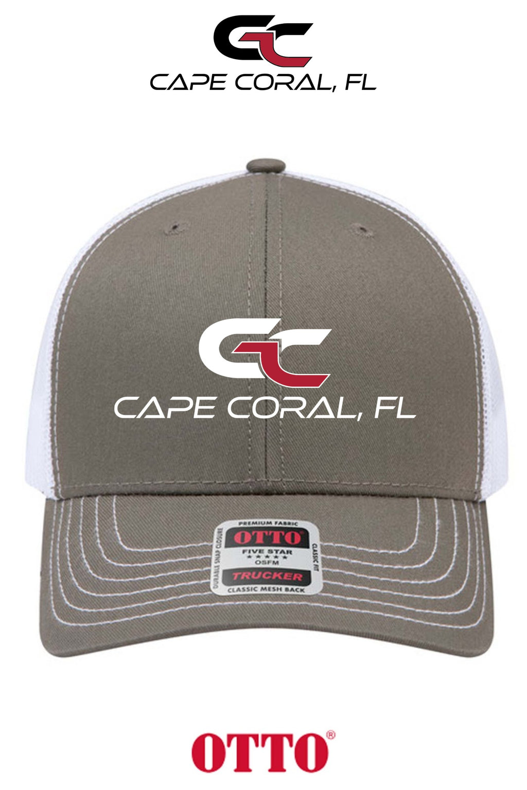 **BULK BUY SPECIAL** OTTO CAP® 6 Panel Mid Profile Mesh Back Trucker Hat - GORMAN CO - CAPE CORAL