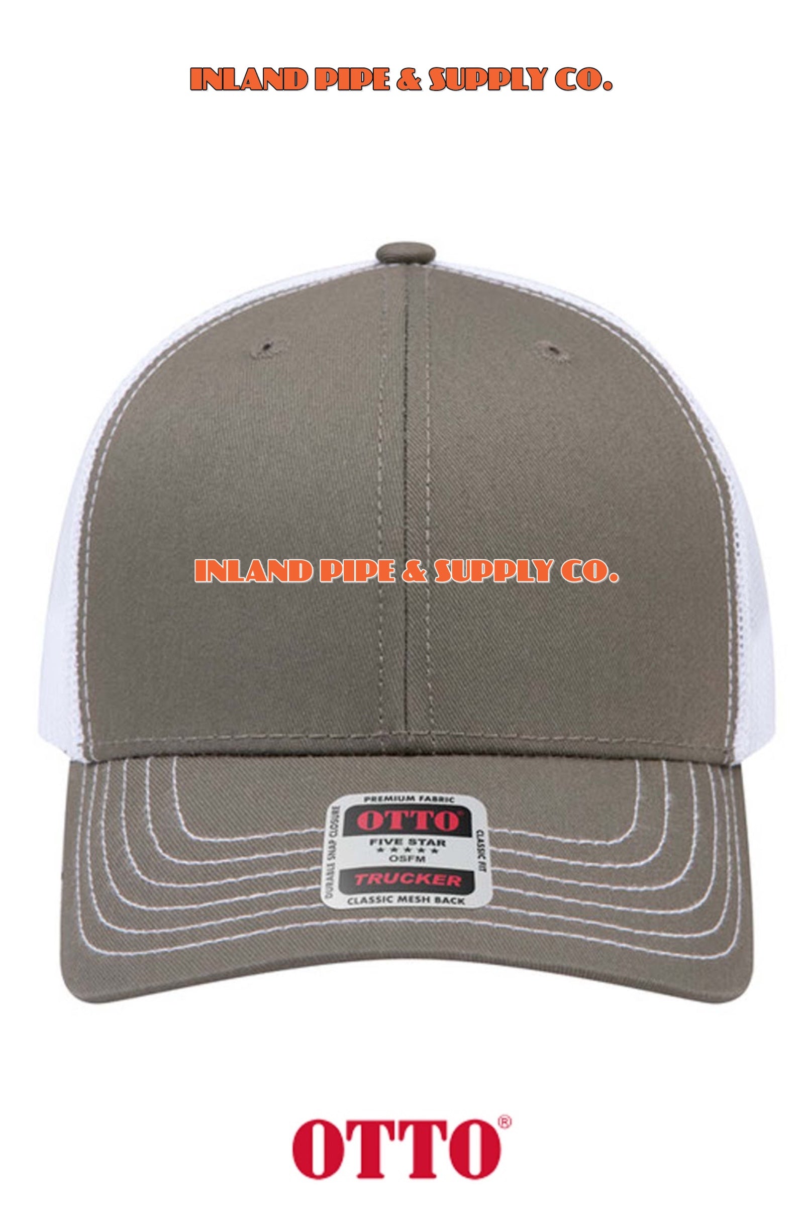 **BULK BUY SPECIAL** OTTO CAP® 6 Panel Mid Profile Mesh Back Trucker Hat - INLAND PIPE AND SUPPLY