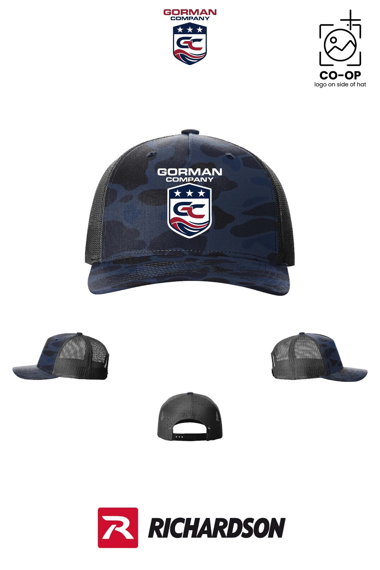Richardson 112PFP Printed Five-Panel Trucker - GORMAN CO - PANAMA CITY