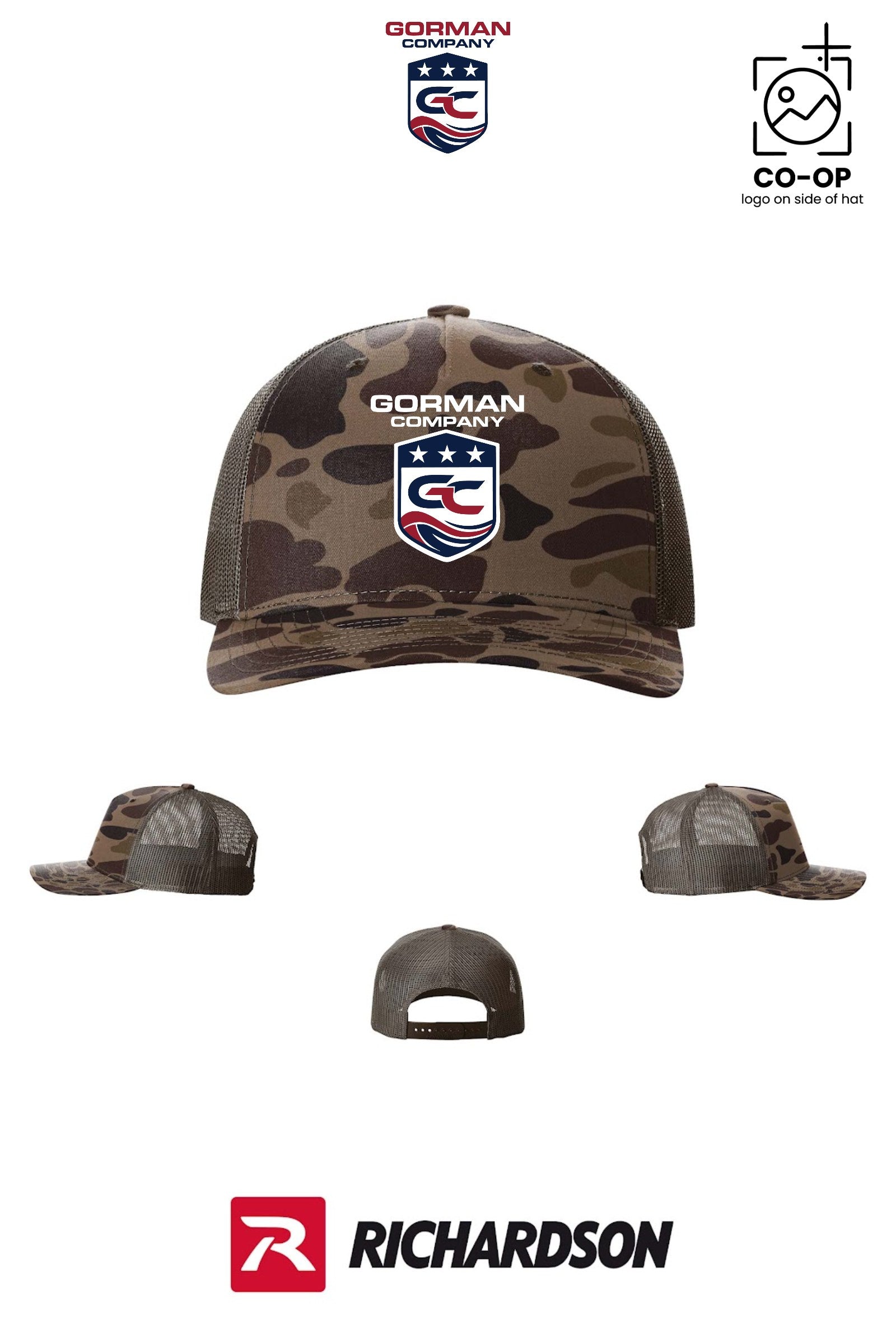 Richardson 112PFP Printed Five-Panel Trucker - GORMAN CO - PANAMA CITY