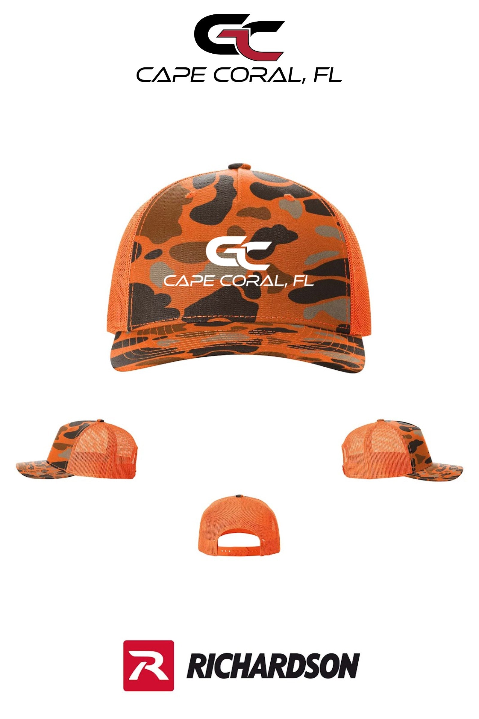 Richardson 112PFP Printed Five-Panel Trucker - GORMAN CO - CAPE CORAL
