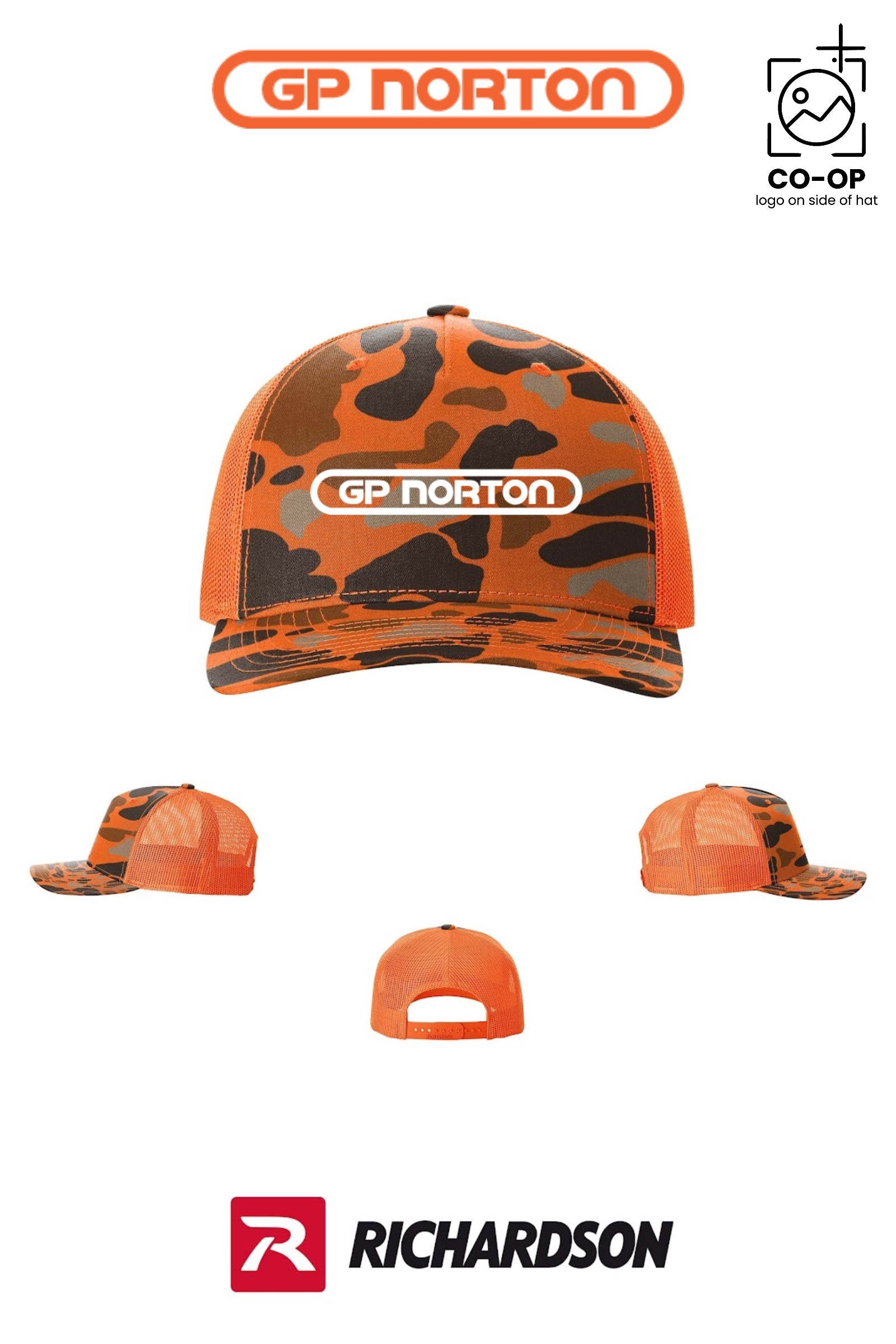 Richardson 112PFP Printed Five-Panel Trucker - G P NORTON