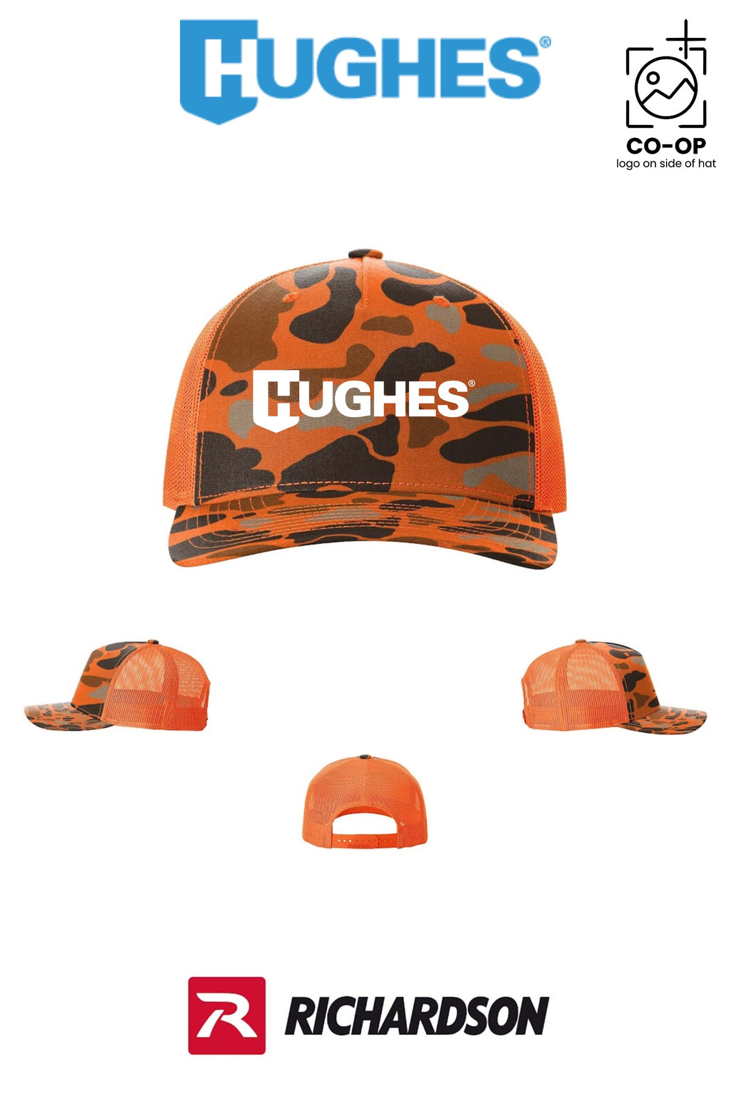 Richardson 112PFP Printed Five-Panel Trucker - HUGHES SUPPLY