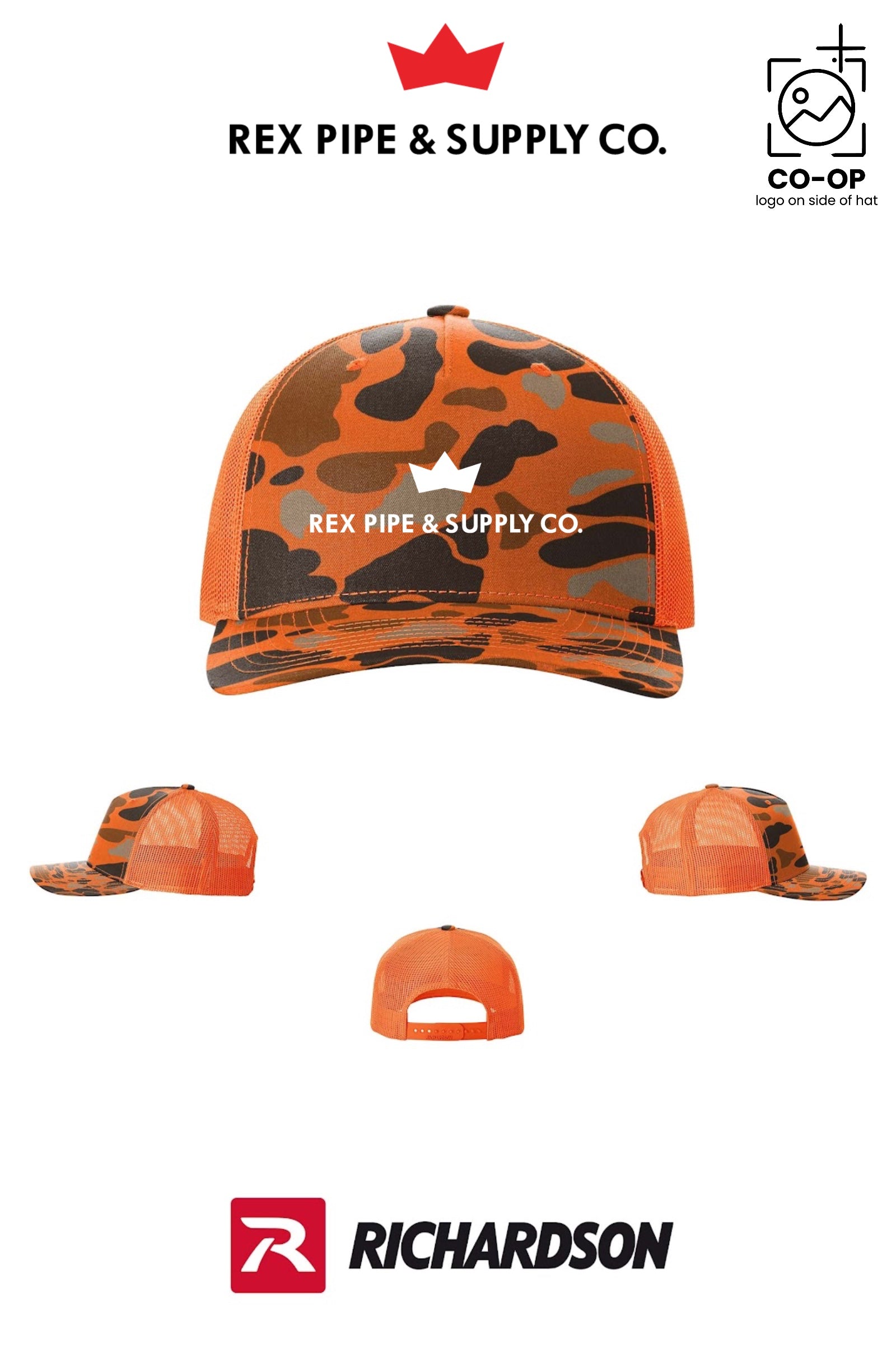 Richardson 112PFP Printed Five-Panel Trucker - REX PIPE AND SUPPLY
