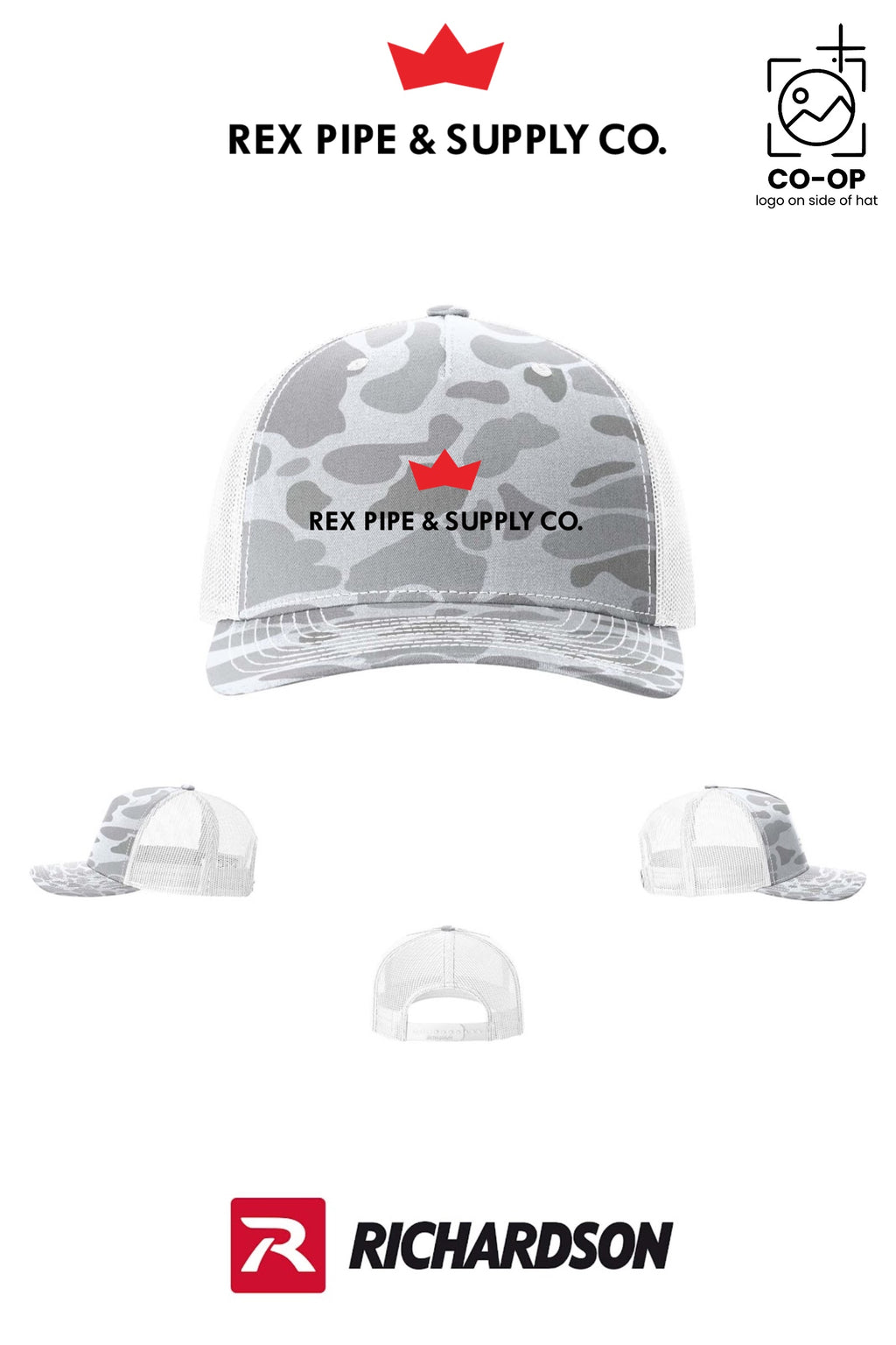 Richardson 112PFP Printed Five-Panel Trucker - REX PIPE AND SUPPLY