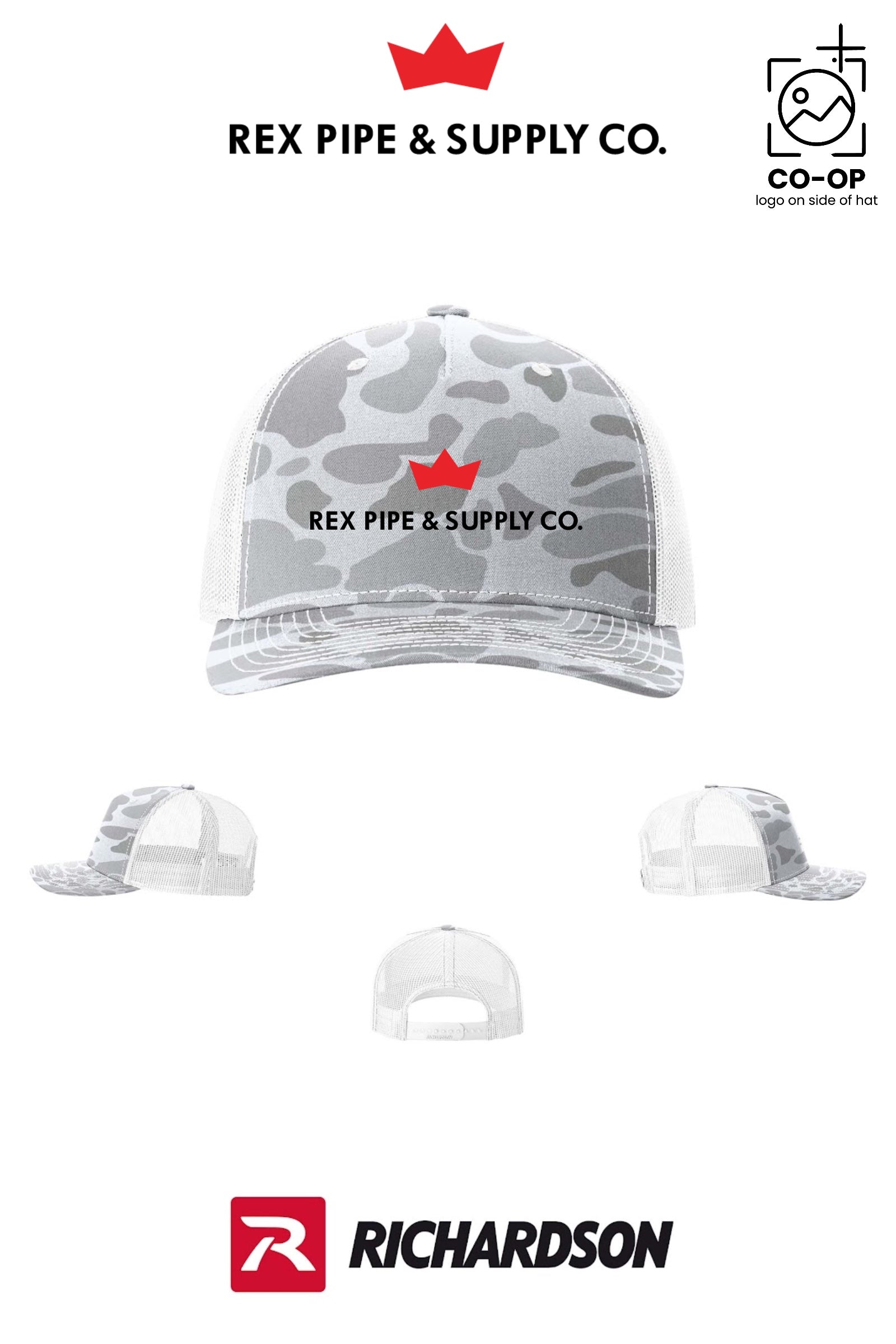 Richardson 112PFP Printed Five-Panel Trucker - REX PIPE AND SUPPLY