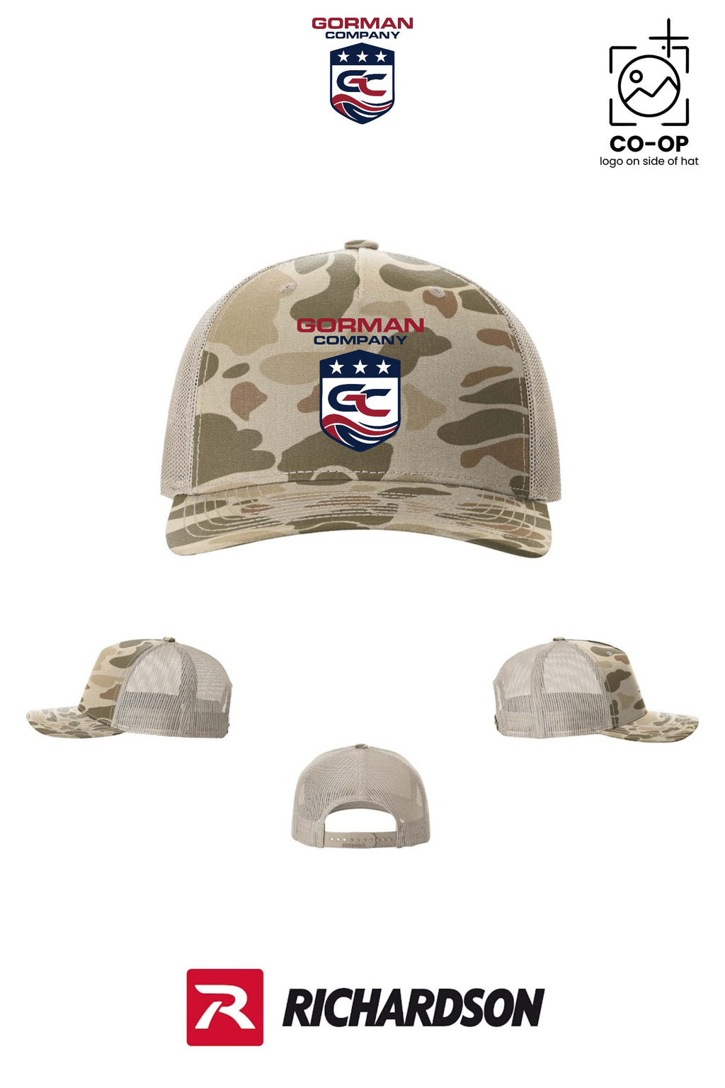 Richardson 112PFP Printed Five-Panel Trucker - GORMAN CO - PANAMA CITY
