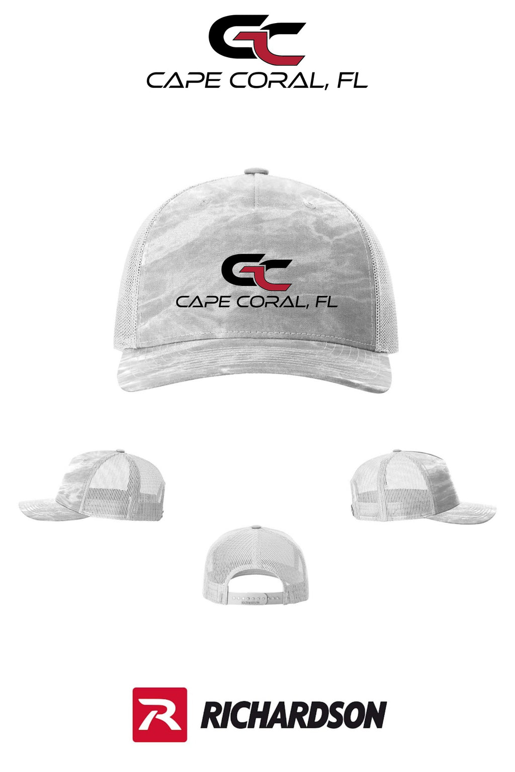 Richardson 112PFP Printed Five-Panel Trucker - GORMAN CO - CAPE CORAL