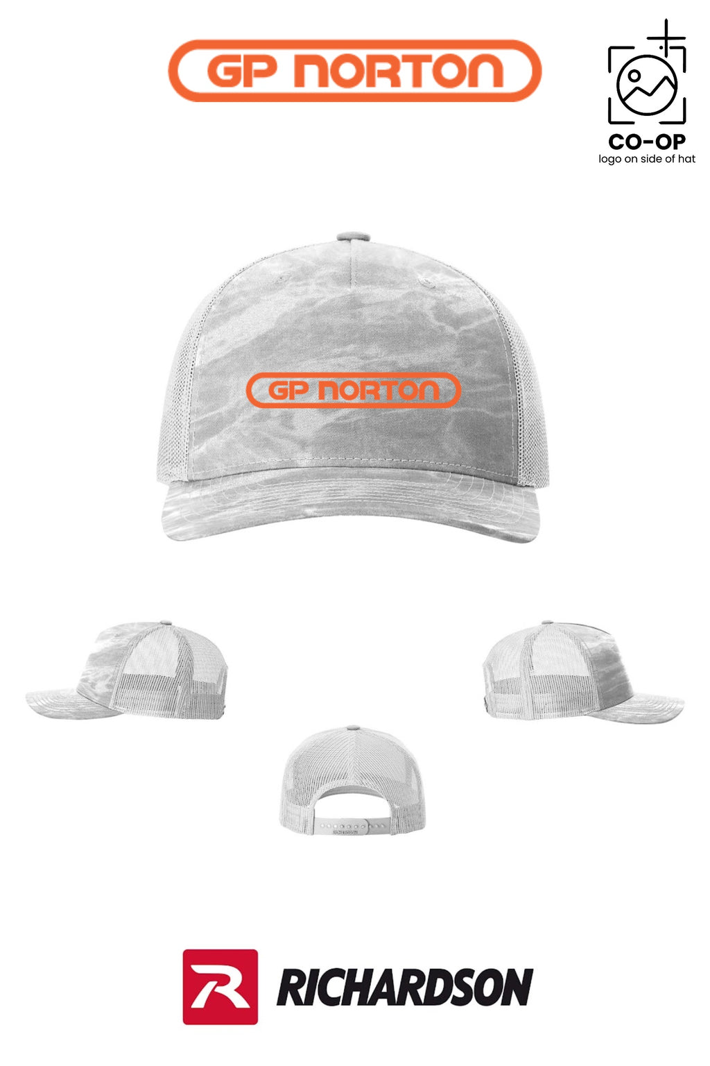 Richardson 112PFP Printed Five-Panel Trucker - G P NORTON