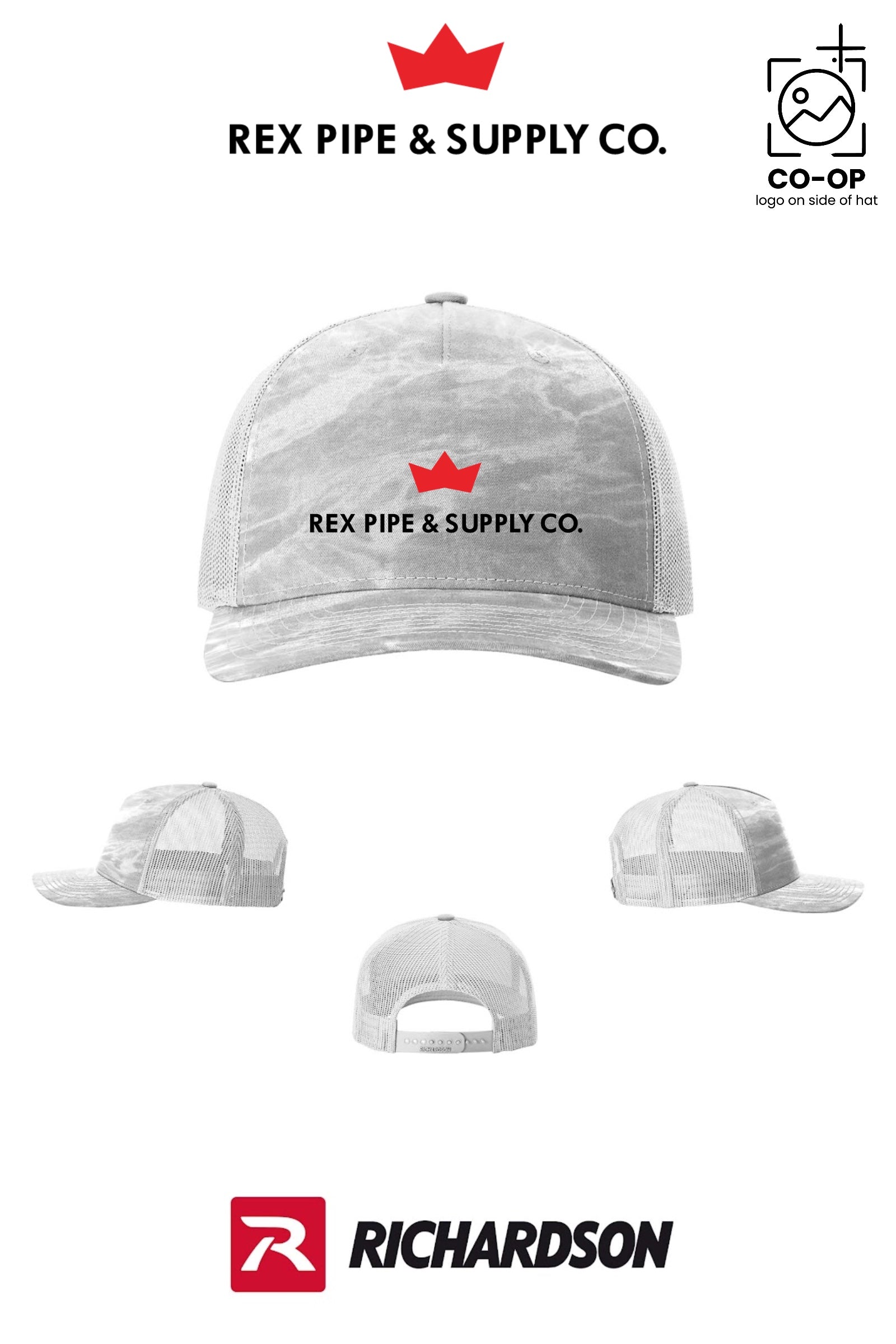 Richardson 112PFP Printed Five-Panel Trucker - REX PIPE AND SUPPLY