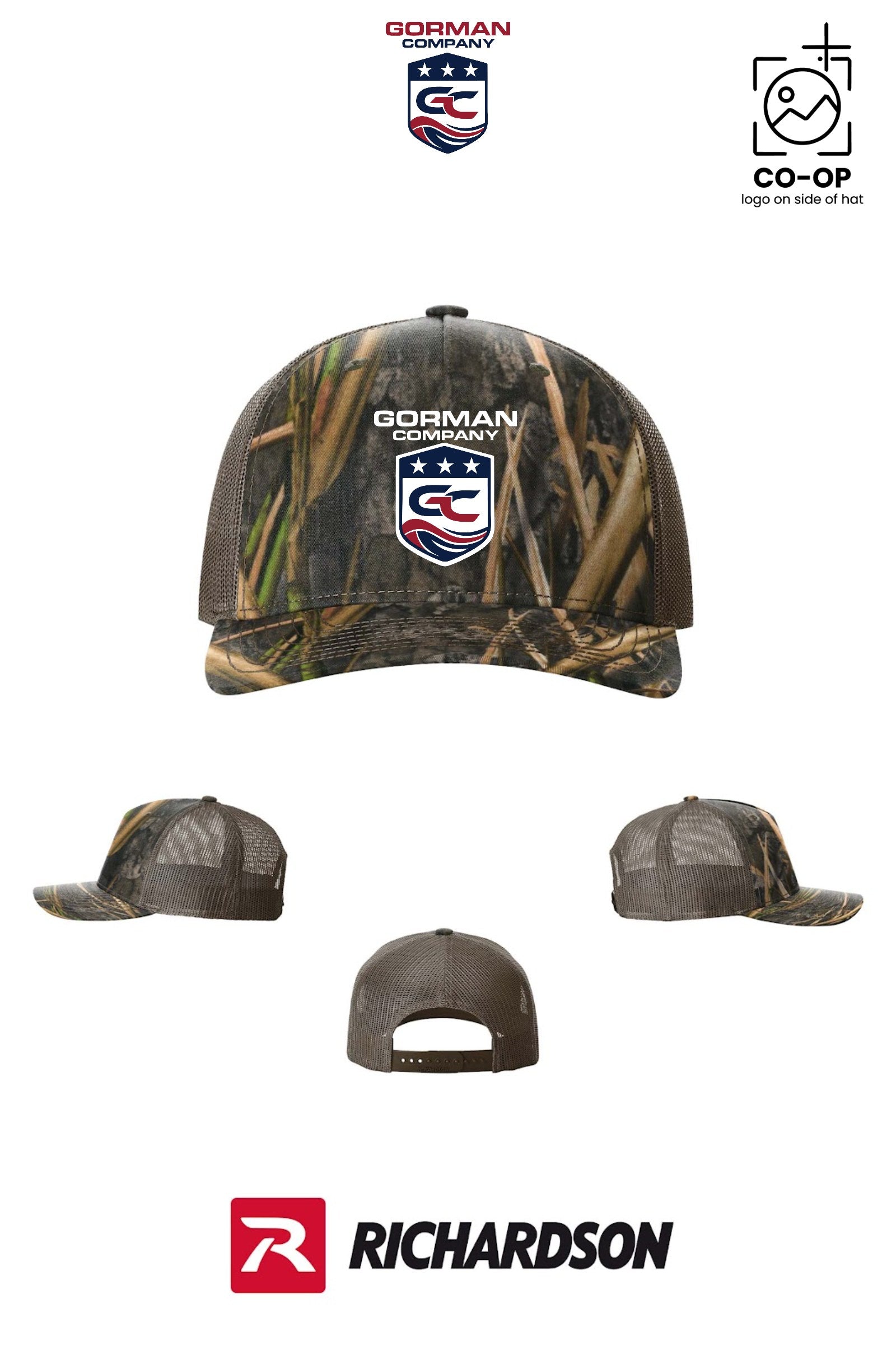 Richardson 112PFP Printed Five-Panel Trucker - GORMAN CO - PANAMA CITY