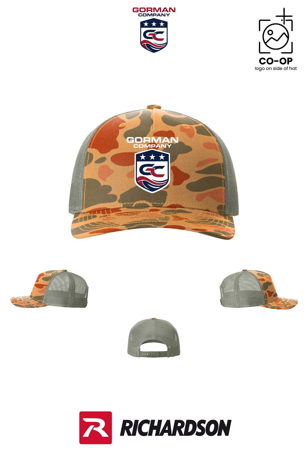 Richardson 112PFP Printed Five-Panel Trucker - GORMAN CO - PANAMA CITY