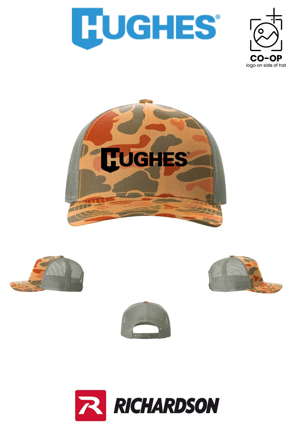 Richardson 112PFP Printed Five-Panel Trucker - HUGHES SUPPLY