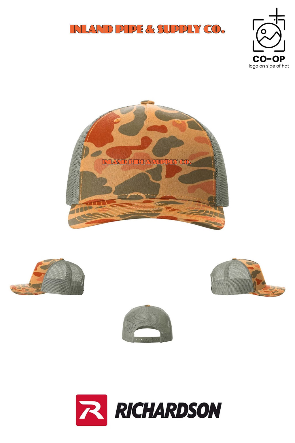 Richardson 112PFP Printed Five-Panel Trucker - INLAND PIPE AND SUPPLY