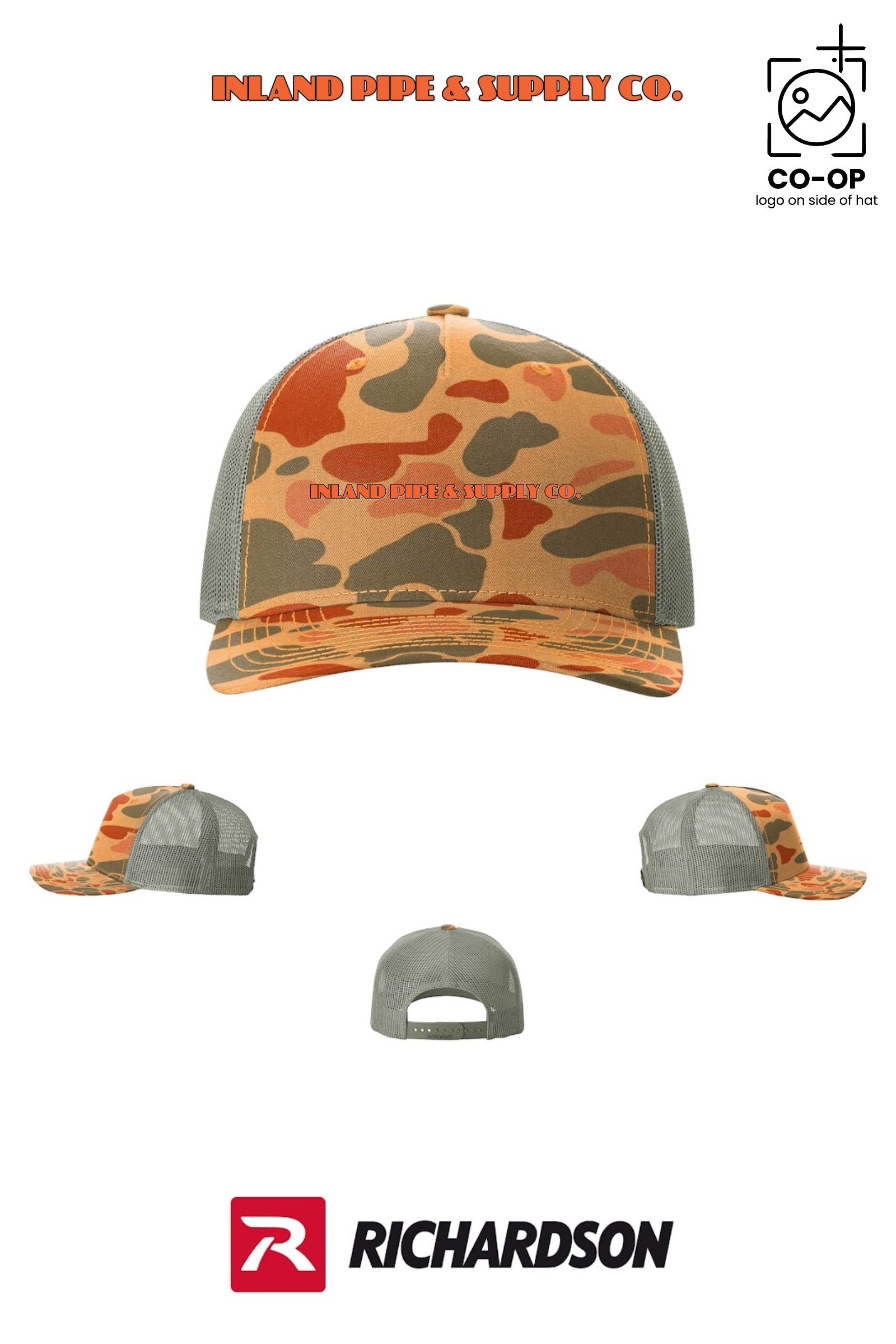 Richardson 112PFP Printed Five-Panel Trucker - INLAND PIPE AND SUPPLY