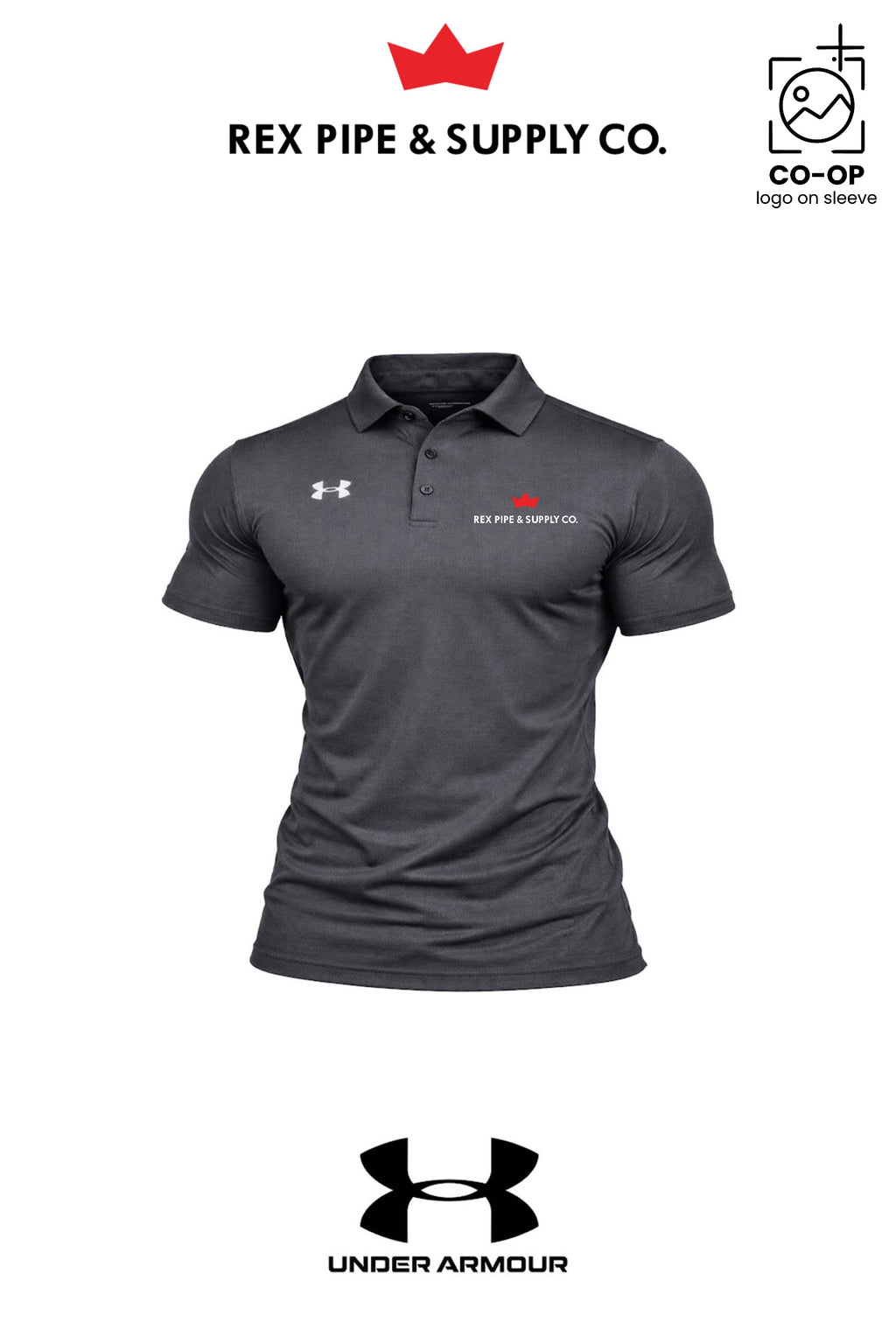 Under Armour Mens Tech™ Polo - REX PIPE AND SUPPLY